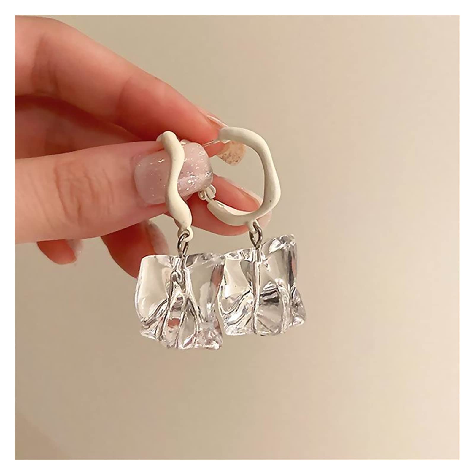 YANMAN Women's Drop Earrings - Fashionable Transparent Acrylic Korean Style Jewelry Set for Birthday & Everyday Wear | Elegant Dangle Earrings for Office, Party & Casual Outfits