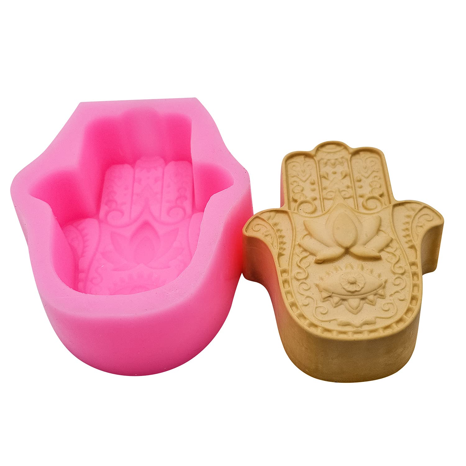 Hand of Fatima Silicone Mold - Candle Making, Soap Crafting & Resin Art DIY Supplies - Perfect for Home Decor, Gifts & Spiritual Crafts