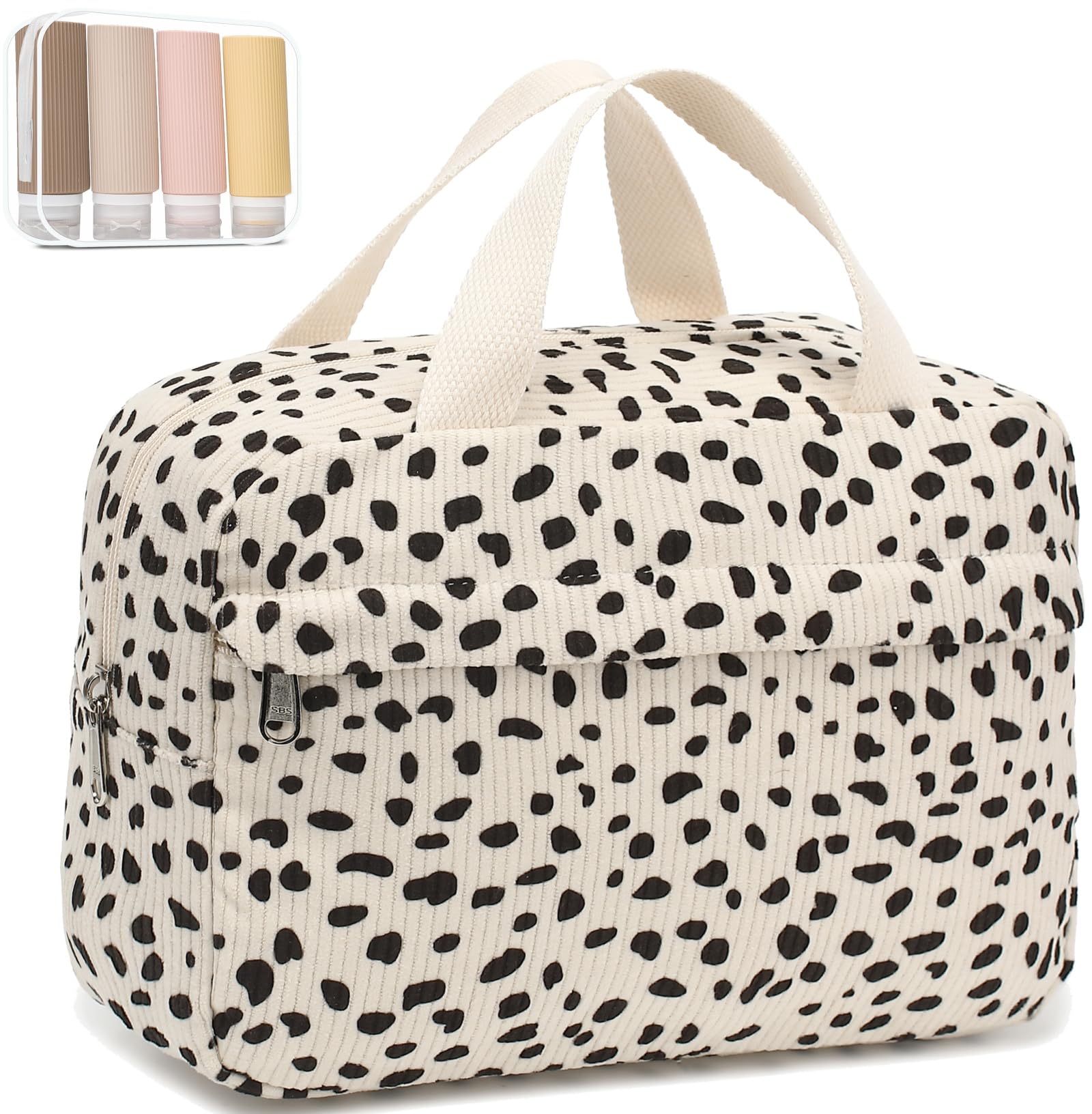 Waterproof Large Makeup Bag for Women - Travel Cosmetic Organizer with Zipper, Tote Pouch Purse for Girls | Perfect for Travel, Gym & Daily Essentials Storage