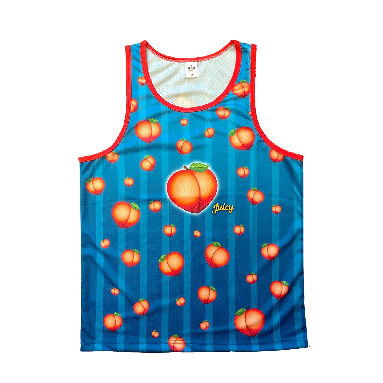Peachy Kings Women's Juicy Mesh Tank Top - Soft & Breathable Blue Summer Top for Casual Wear, Gym, and Beach Outfits