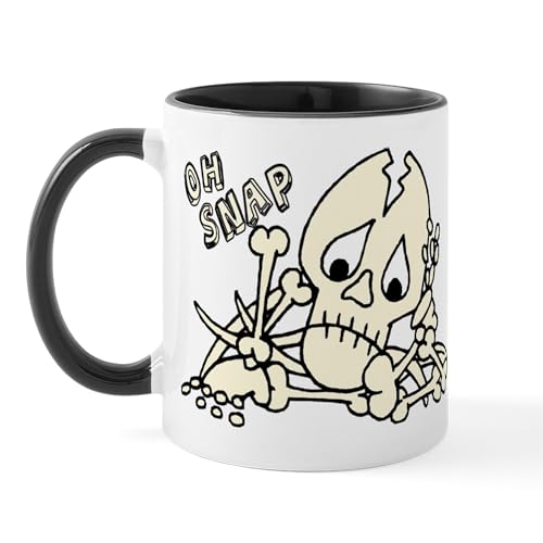 White/Black Inside - OH SNAP! Halloween Skeleton Mug