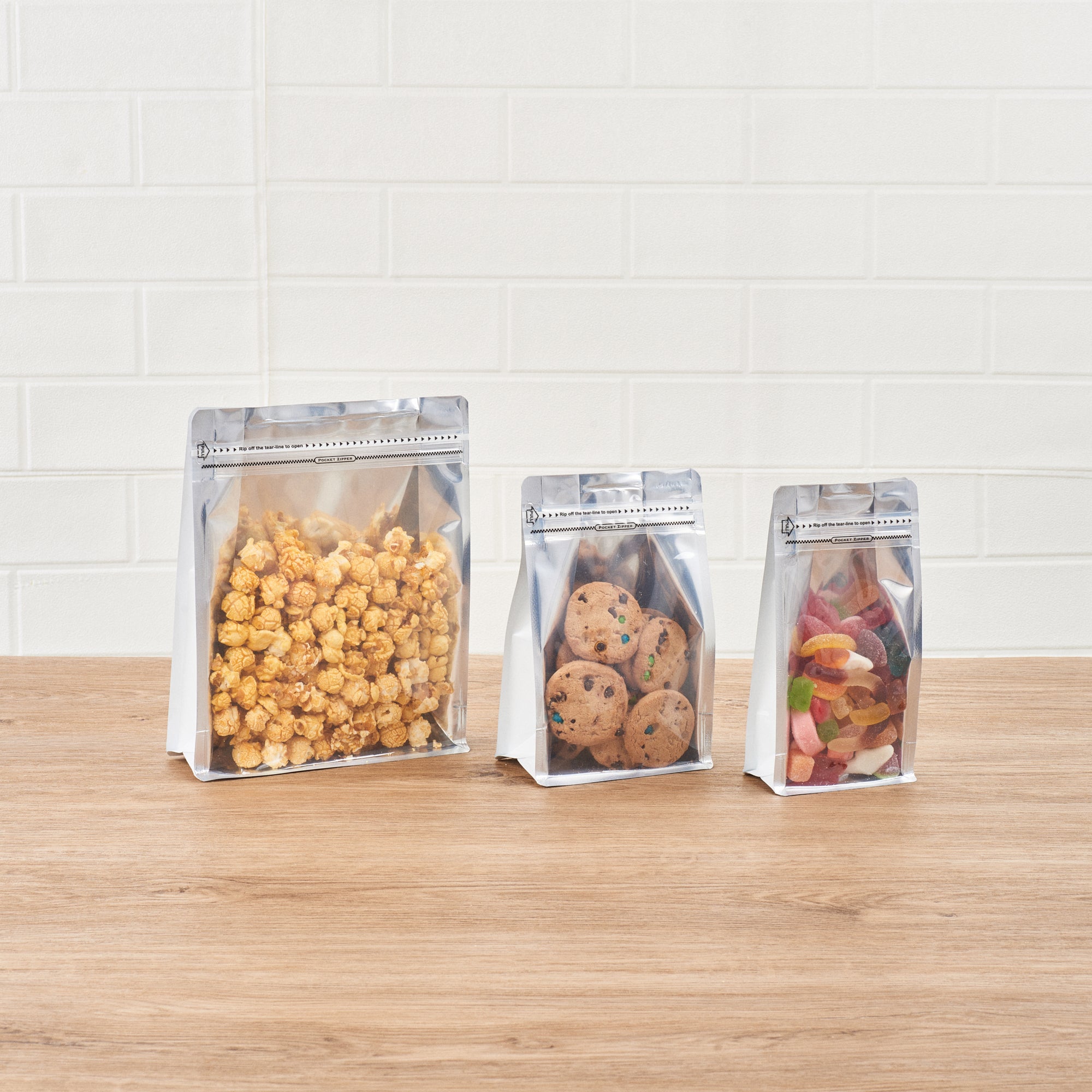 White Plastic Medium Snack Bags - Double Seal, Rip Lock, Heat Sealable (8x5x3.25 Inches) - 100 Count Box - Perfect for Food Storage, Meal Prep & On-the-Go Snacks