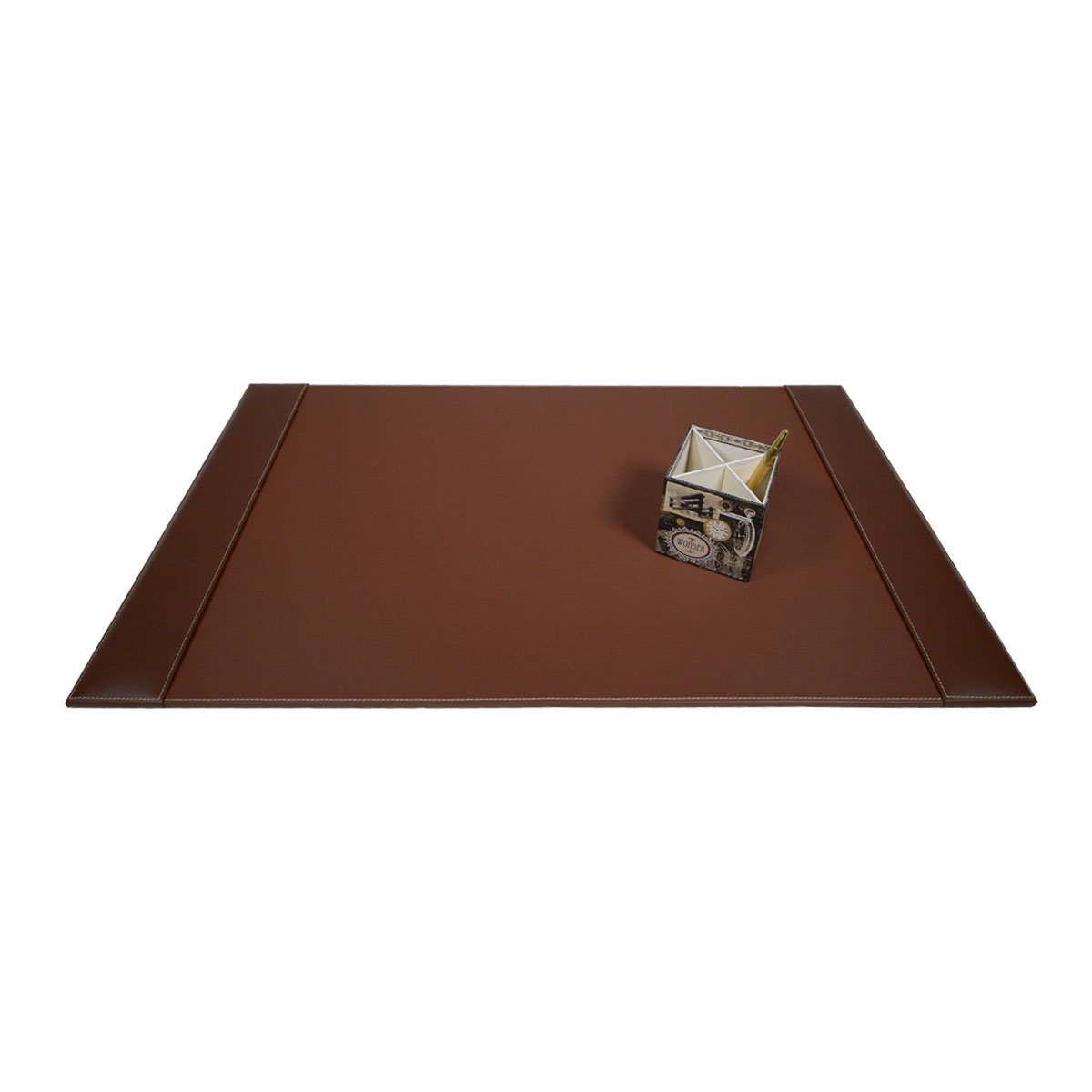 Premium Dacasso Leather Desk Pad 34x20 Inches - Rustic Brown Office Desk Blotter for Writing, Mouse & Keyboard - Perfect for Home Office, Study & Executive Workspaces
