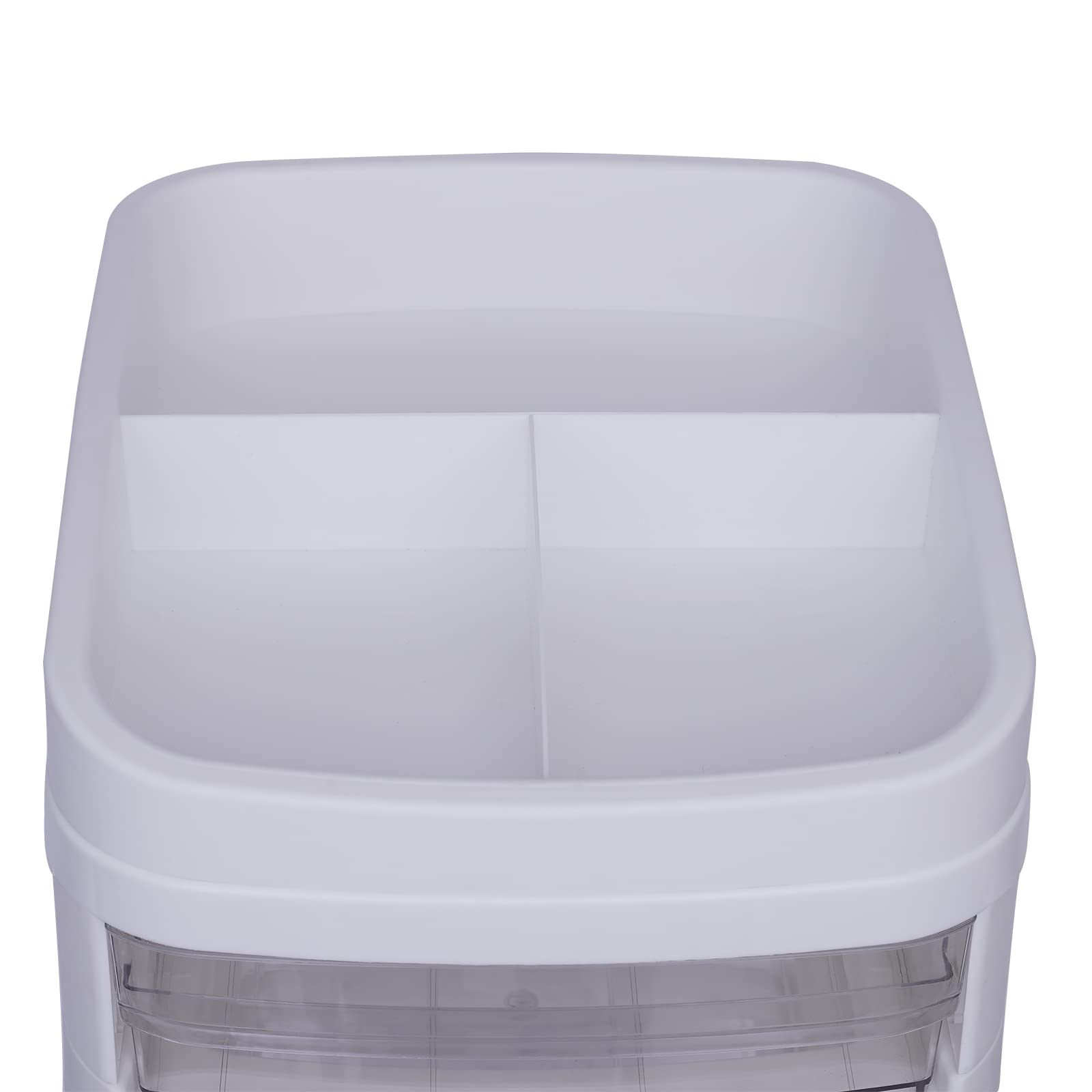 6-Drawer Plastic Storage Cart for Cosmetics & Crafts - Clear Organizer