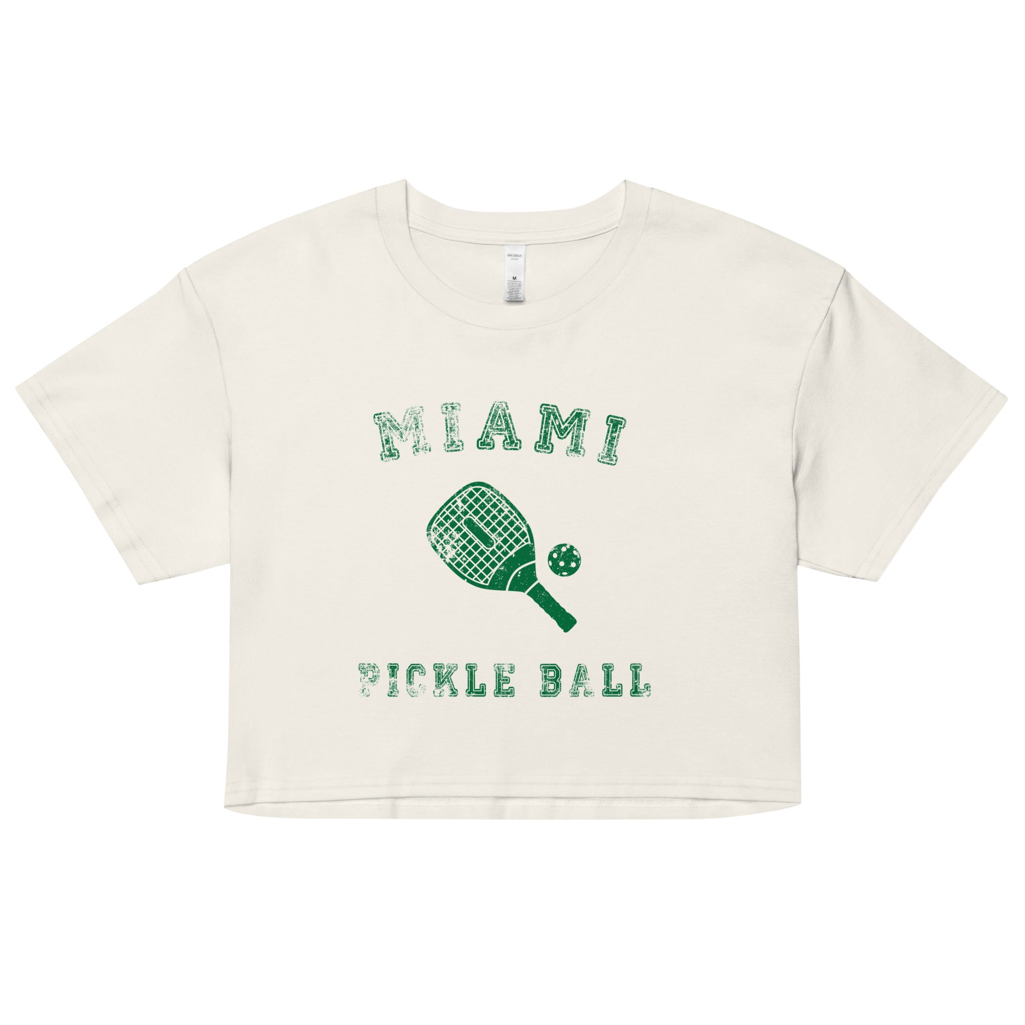 Miami Pickleball Women's Crop Top - Breathable & Stylish Activewear for Pickleball, Tennis & Workout - Perfect for Sports & Casual Wear