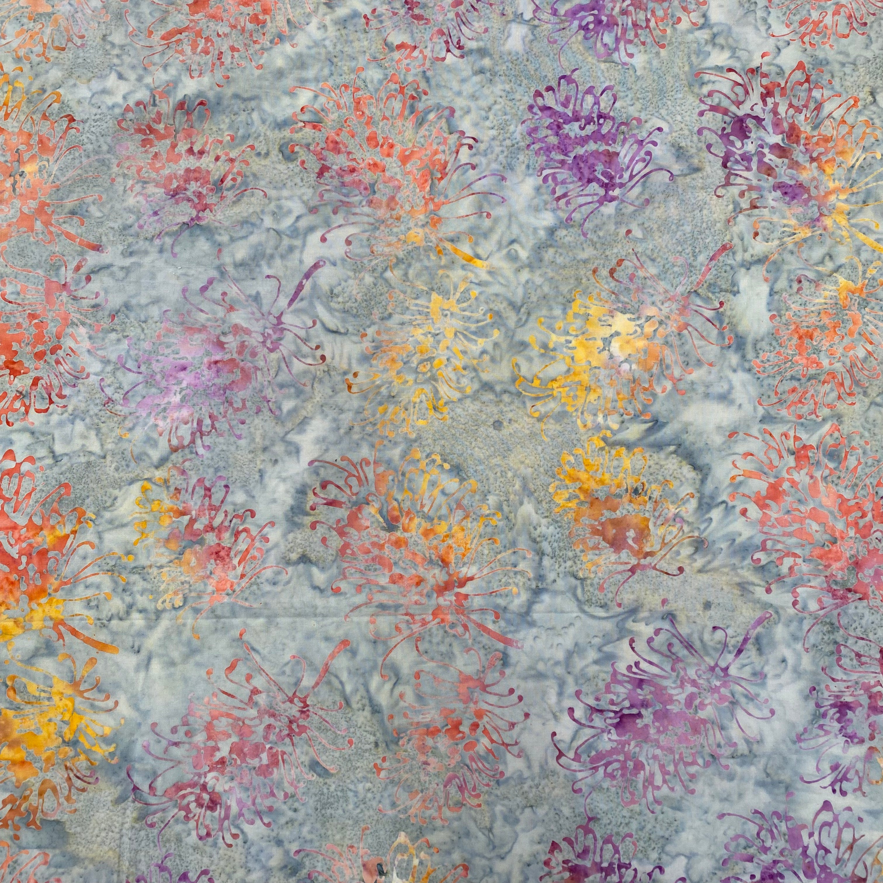 Batik Backing Grevillea Grey Multi BA 108 1305 - Premium Fabric for Quilting, Home Decor & DIY Crafts