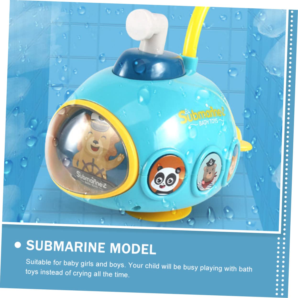 UPKOCH 4-Piece Electric Water Spray Bath Toy Set for Kids - Fun Blue Plastic Shower Toys for Toddlers & Infants - Perfect for Bathtime Play and Sensory Development