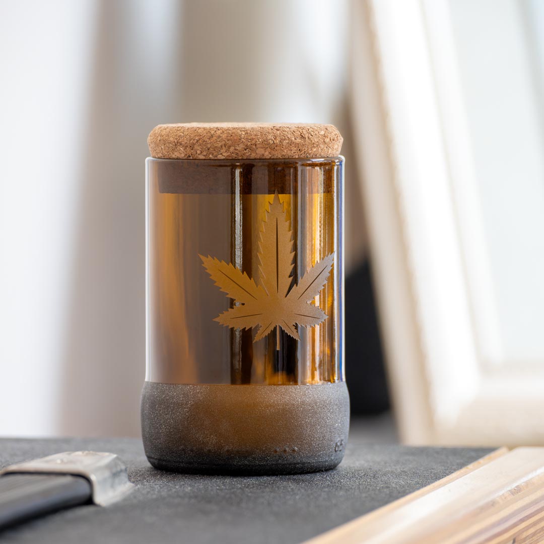Twice Around Go Green! 3.5-Inch Glass Stash Jars with Cork Stoppers - 12 Pack | Perfect for Storing Herbs, Spices & Small Items | Eco-Friendly Home Organization