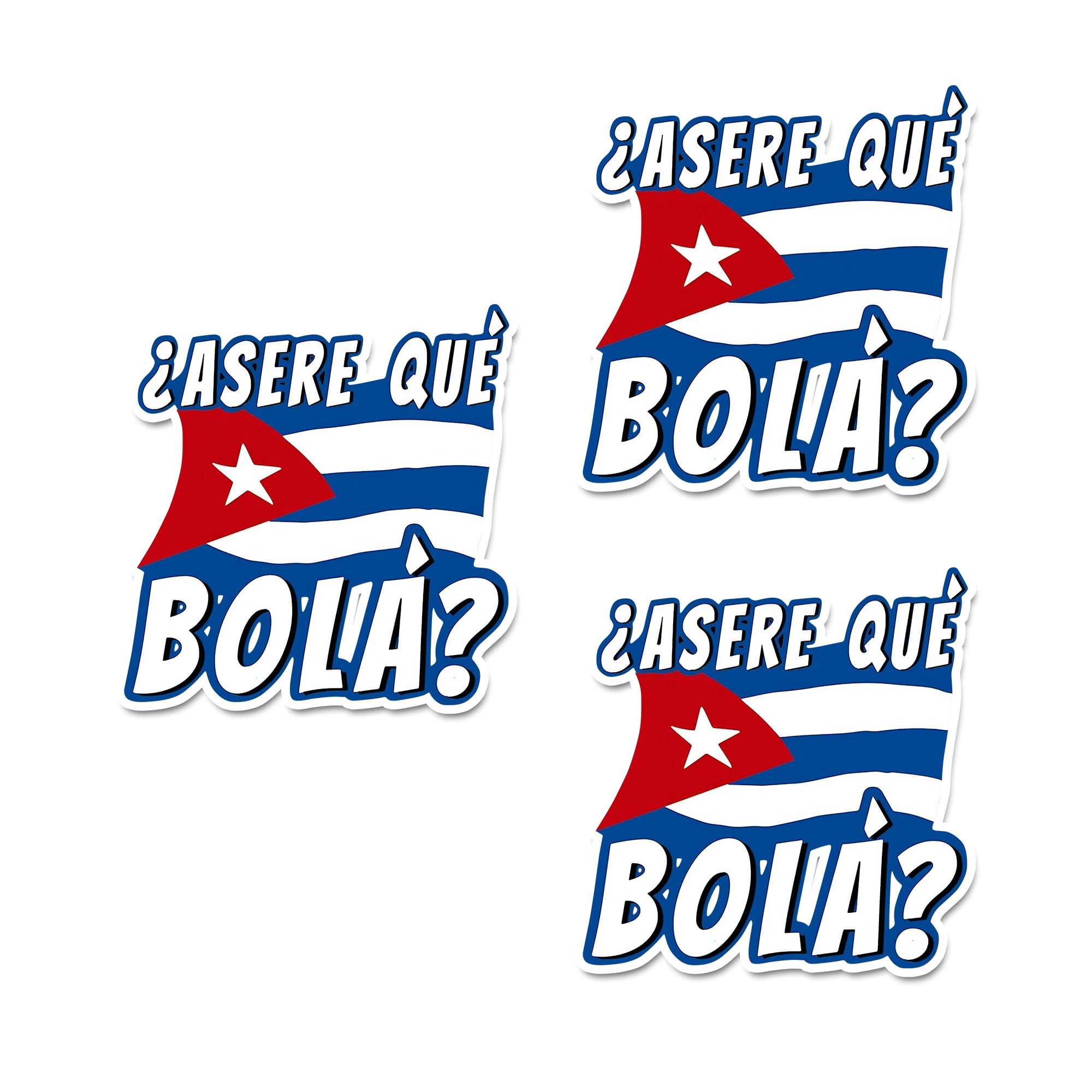 Cuban Flag Stickers 3-Pack - 3