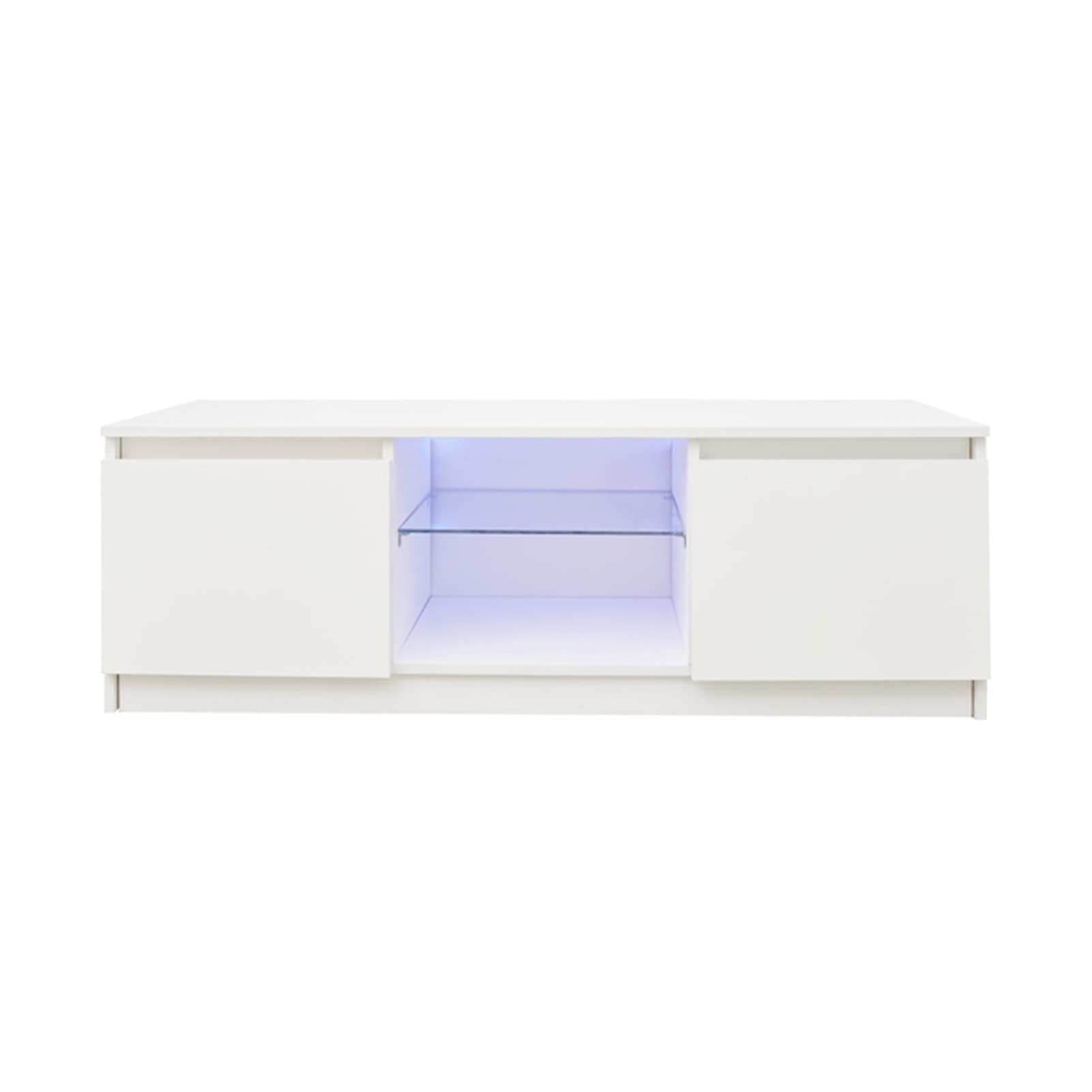 Modern White LED TV Stand with Storage Drawers & Built-in Lights - Wholesale Entertainment Center Media Console for Living Room | Perfect for Home Theater Setup & Living Room Organization
