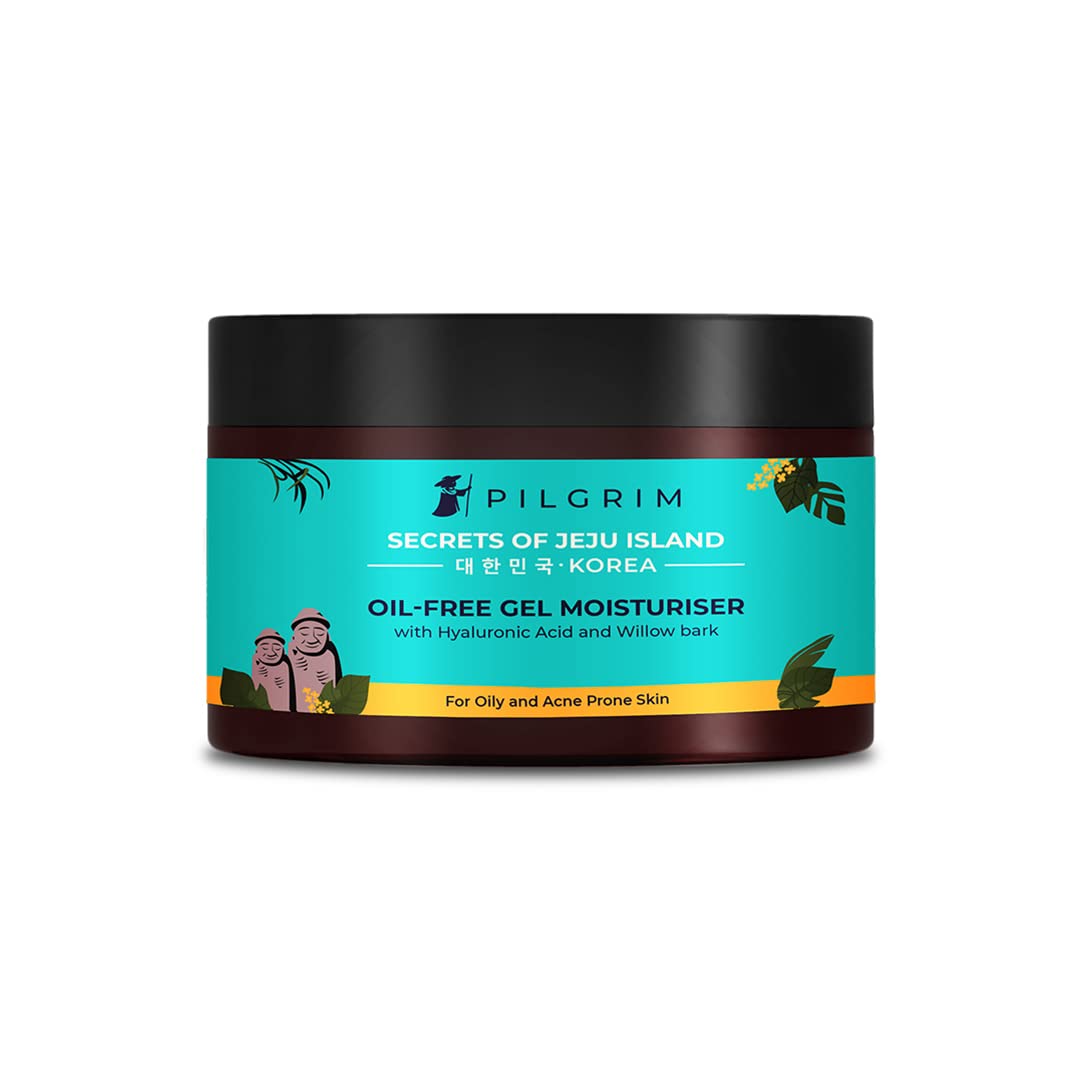 Oil-Free Korean Gel Moisturizer for Oily & Acne-Prone Skin - Hyaluronic Acid & Willow Bark Extract Face Moisturizer - Lightweight Hydration for Men & Women - 50g | Perfect for Daily Skincare Routine & Summer Use