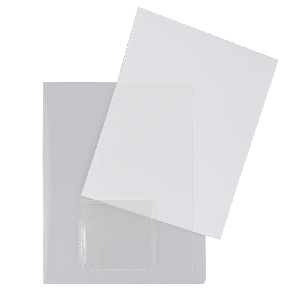JAM PAPER Clear Plastic Sleeves 9x11.5 Letter Size - 10 Pack for Documents & Projects