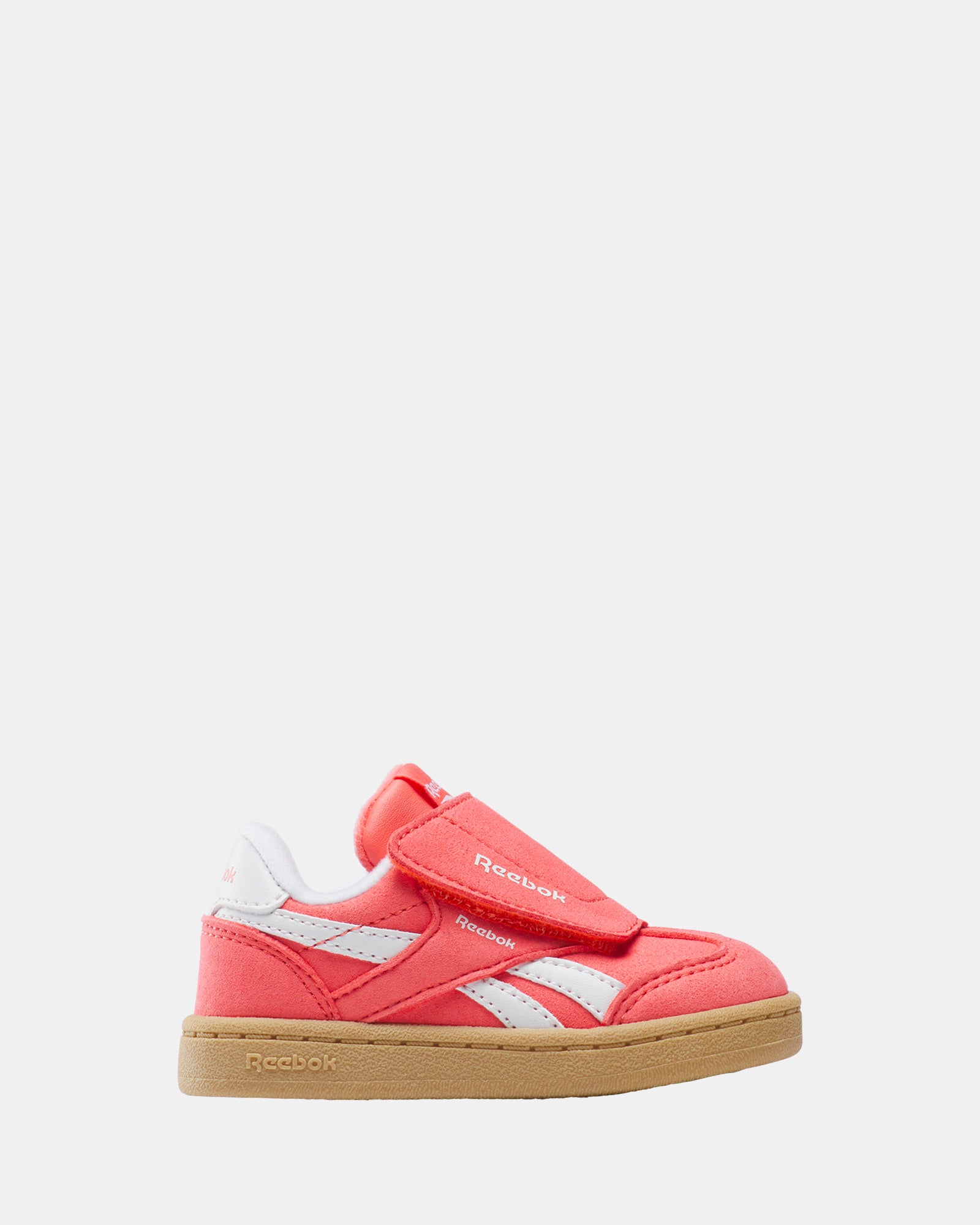 Reebok Smash Edge Hook & Loop Sneakers for Women - Sunset Coral/Electric Amber/Gum - Comfortable Walking & Gym Shoes for Workouts & Casual Wear