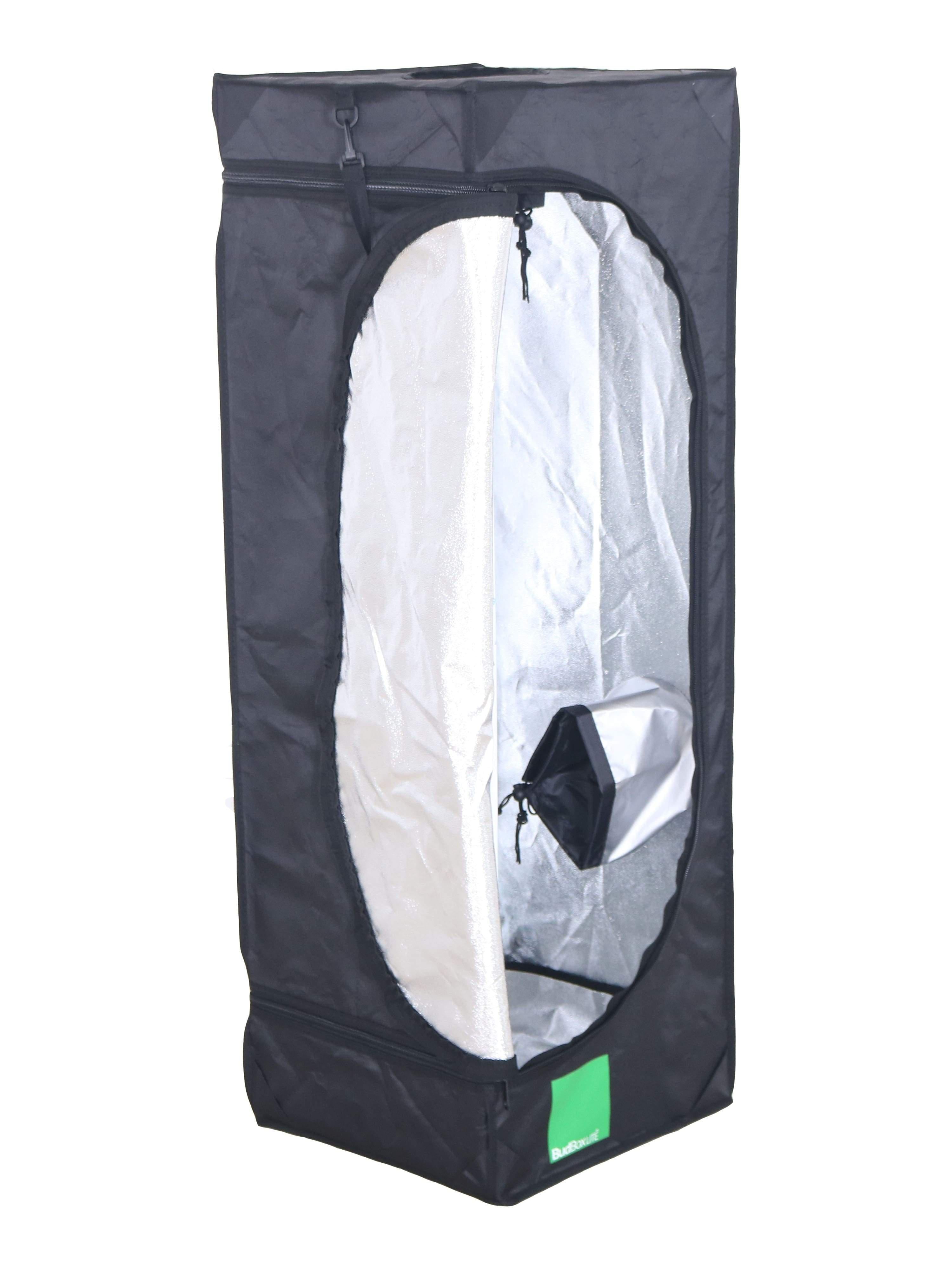 Bud Box Lite Tent Silver 40x40x120cm - Portable Reflective Grow Tent for Indoor Plants & Hydroponics | Perfect for Home Gardening, Cloning, and Seed Starting