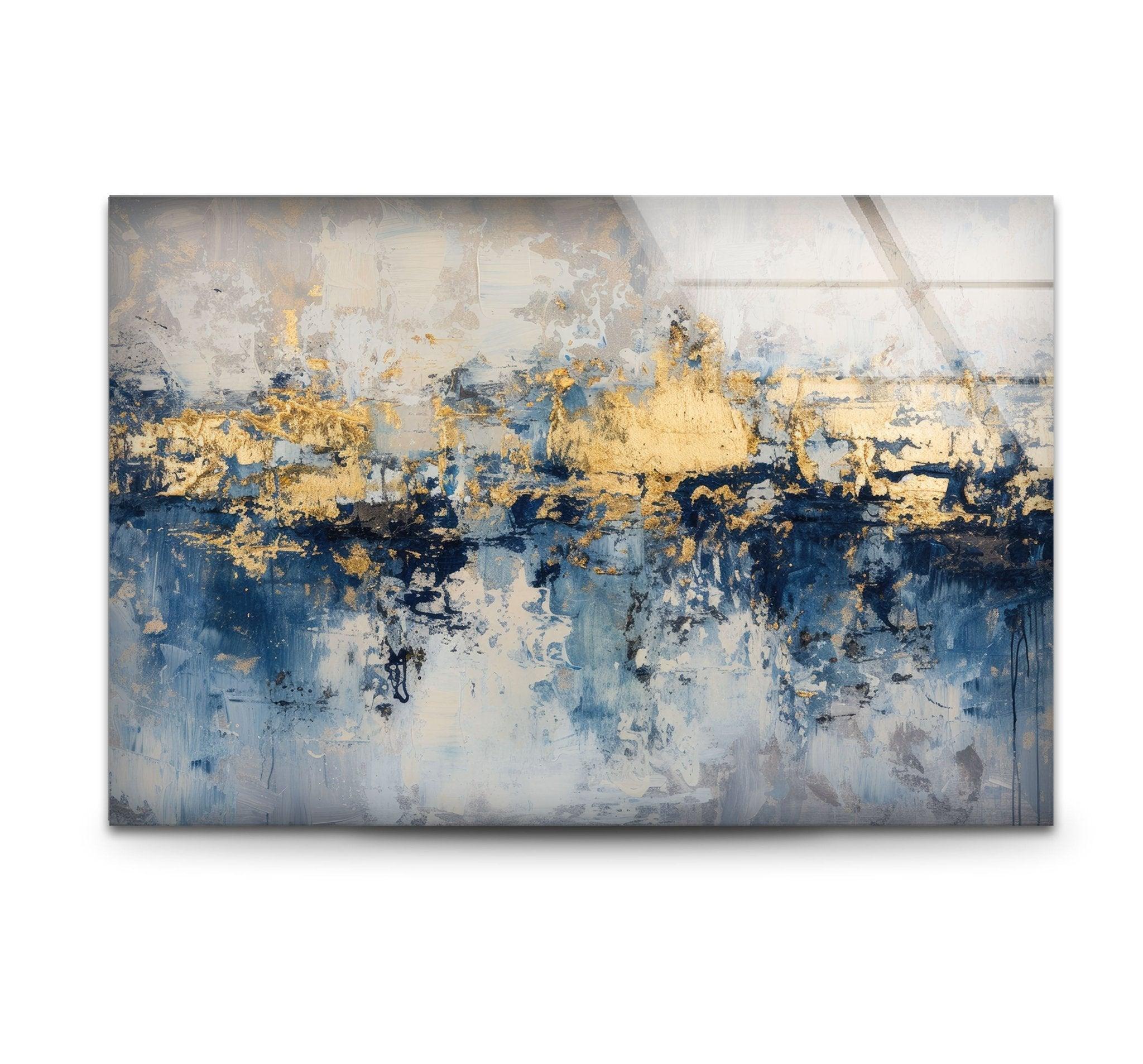 Abstract Earth Tone Glass Wall Art - Handmade Modern Home Decor for Living Room, Bedroom & Office