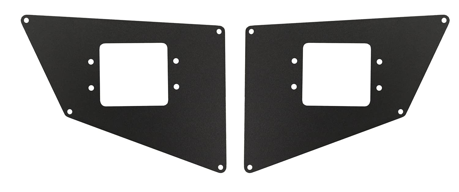 Go Rhino BR20 Light Plates - 3x3 Flush Mount Brackets for Off-Road Trucks | Textured Black Powder Coated Steel | Compatible with BR20 Rear Bumpers | Perfect for Off-Roading, Overlanding & Truck Customization