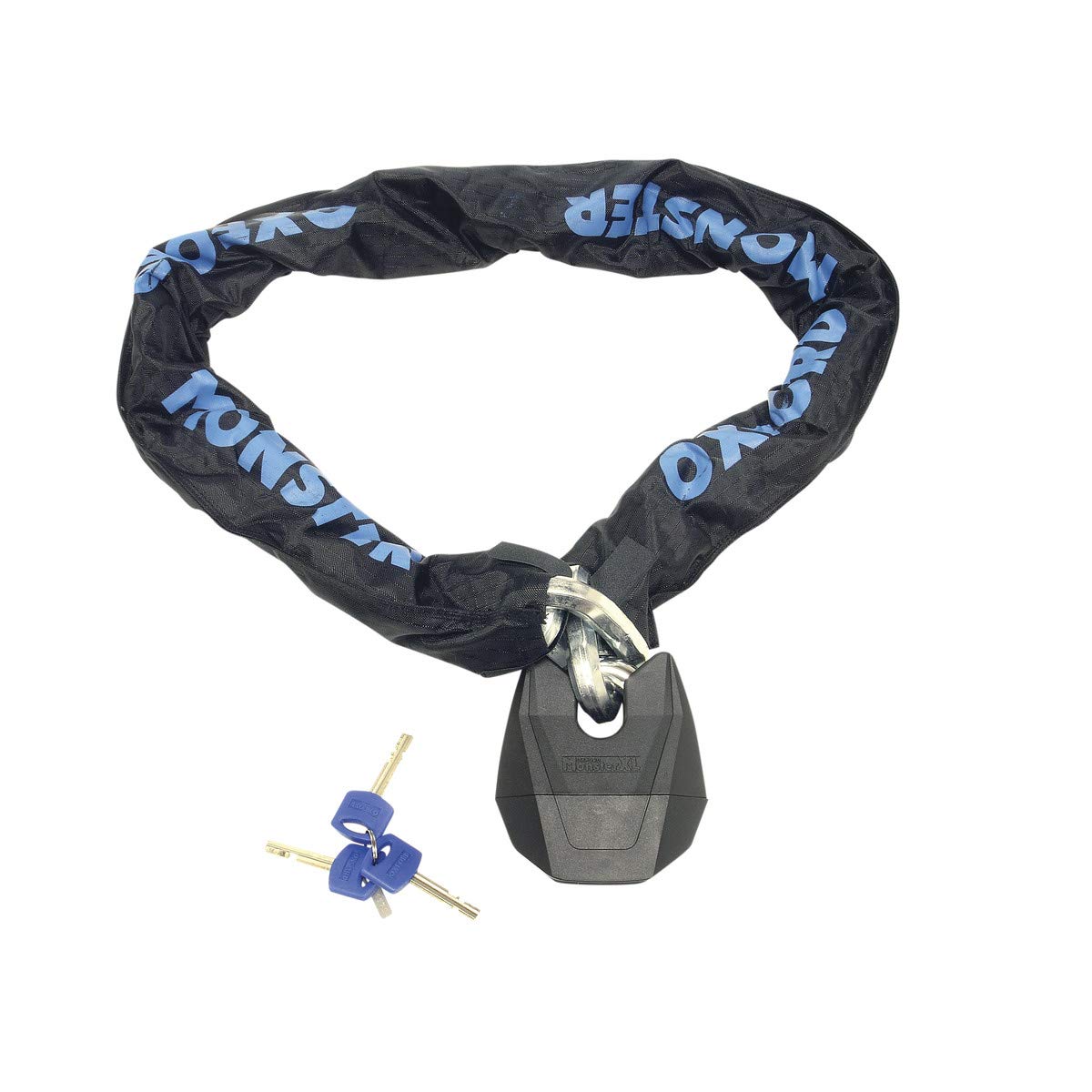 Oxford Monster XL Lock and Chain - Heavy Duty Bicycle Motorcycle Lock with 14mm Chain - Secure Your Bike, Scooter, or Outdoor Equipment - Perfect for Urban Commuting, Parking, and Storage