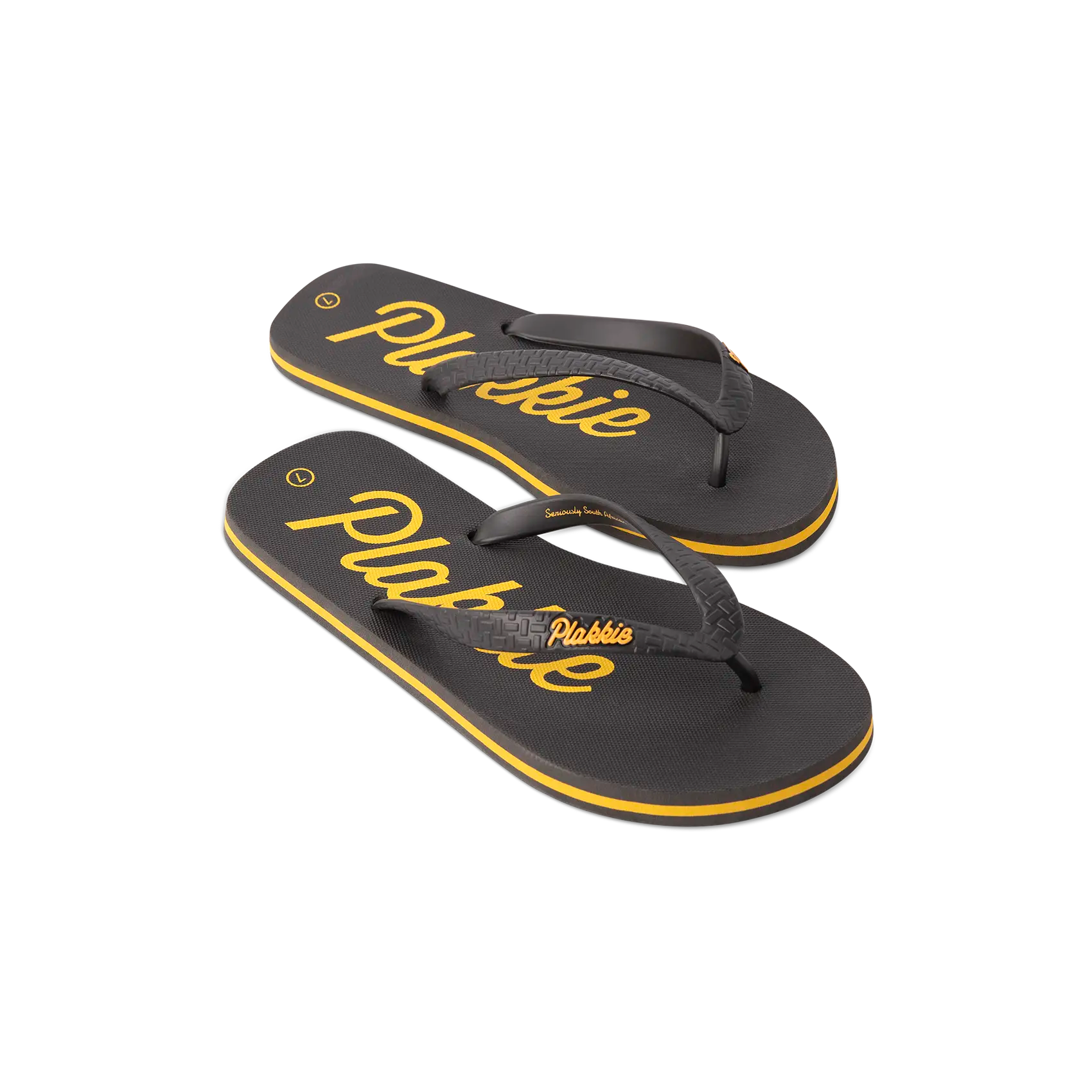 Plakkie Ushaka Sandals - Charcoal & Yellow Waterproof Beach Shoes for Men & Women | Perfect for Beach, Pool, and Outdoor Adventures