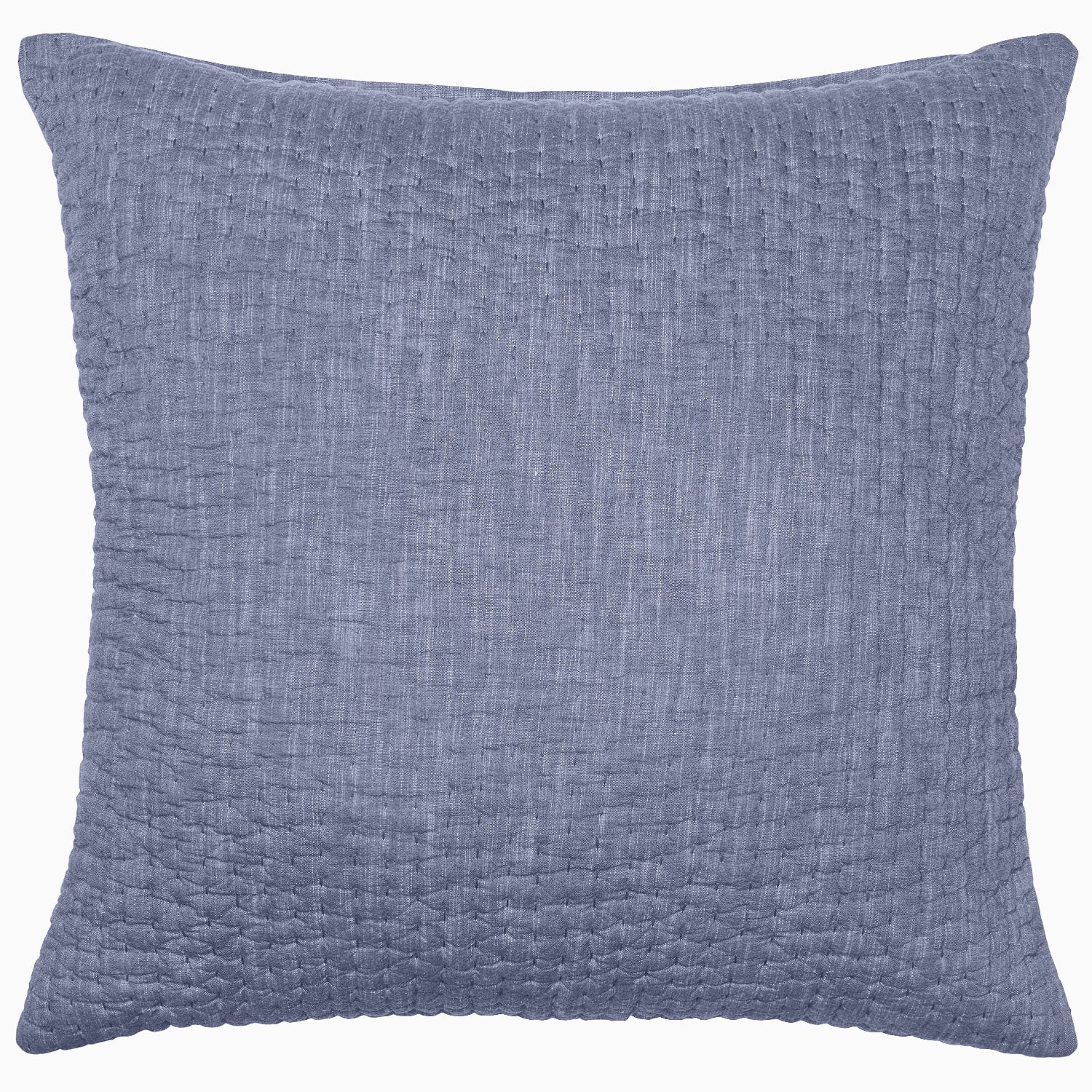 Vivada Indigo Woven Sham Pillow Cover - 100% Cotton Decorative Pillowcase for Sofa, Bed & Couch - Elegant Home Decor for Living Room, Bedroom & Guest Room
