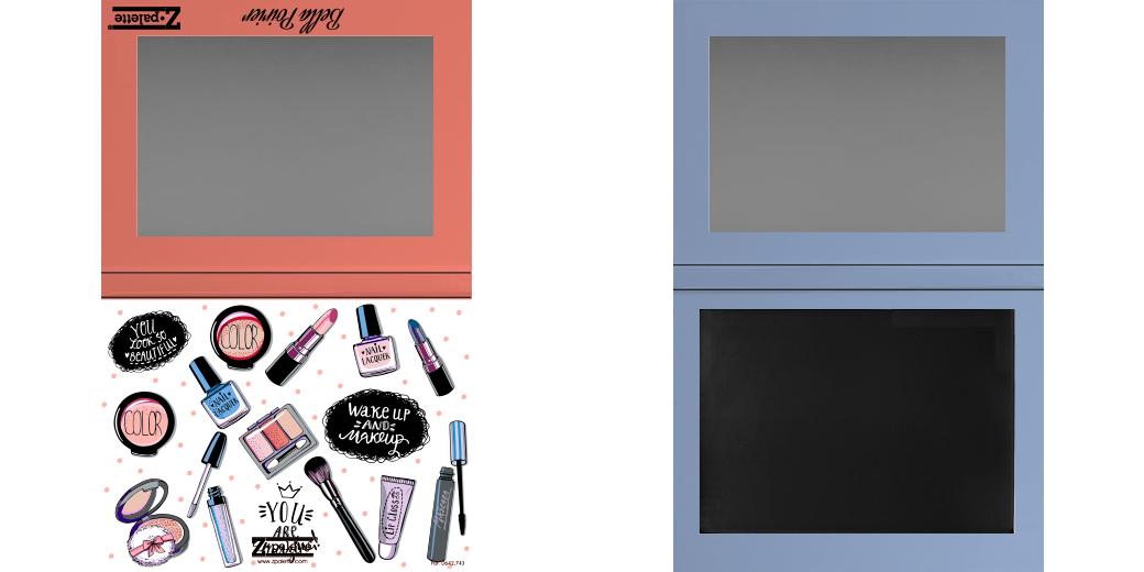 Custom Extra Large Z Palette - Magnetic Makeup Palette for Eyeshadows, Blush & Cosmetics | Perfect for Professional Artists & Travel Makeup Organizer