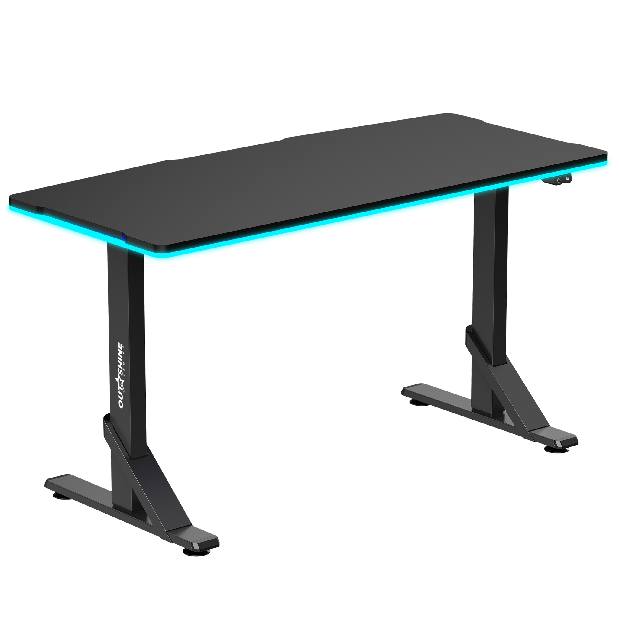 Colossus Heavy Duty RGB Gaming Desk - 132cm Wide LED Computer Desk for PC & Console Gamers - Perfect for Streaming, Esports & Home Office Setup