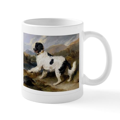 White - Painting Of Newfoundland Landseer Mug