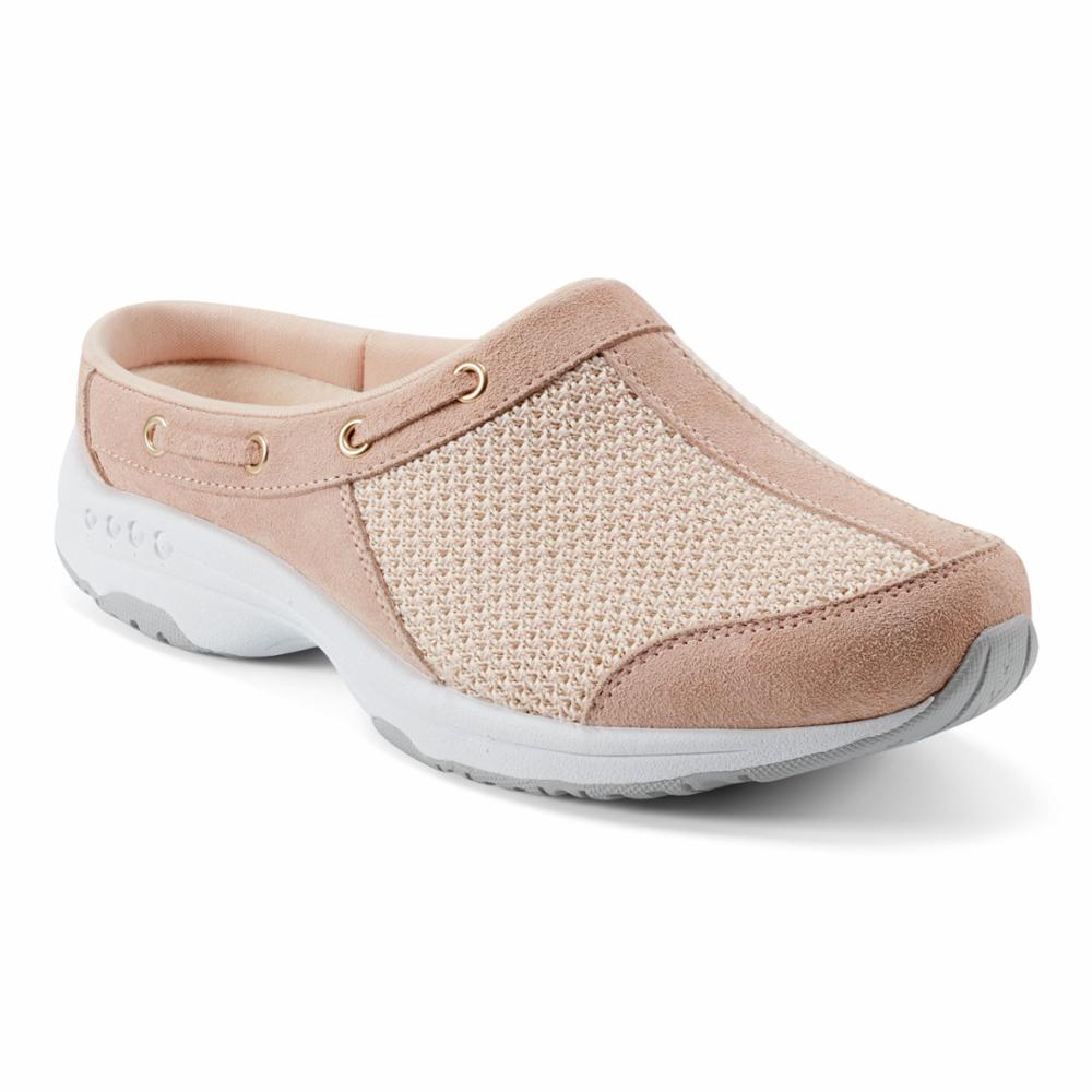 Easy Spirit Women's Travelp189 Comfortable Walking Shoes - Lightweight Slip-On Sneakers for Travel, Work & Everyday Wear (Pink) | Perfect for Walking, Commuting & Casual Outfits