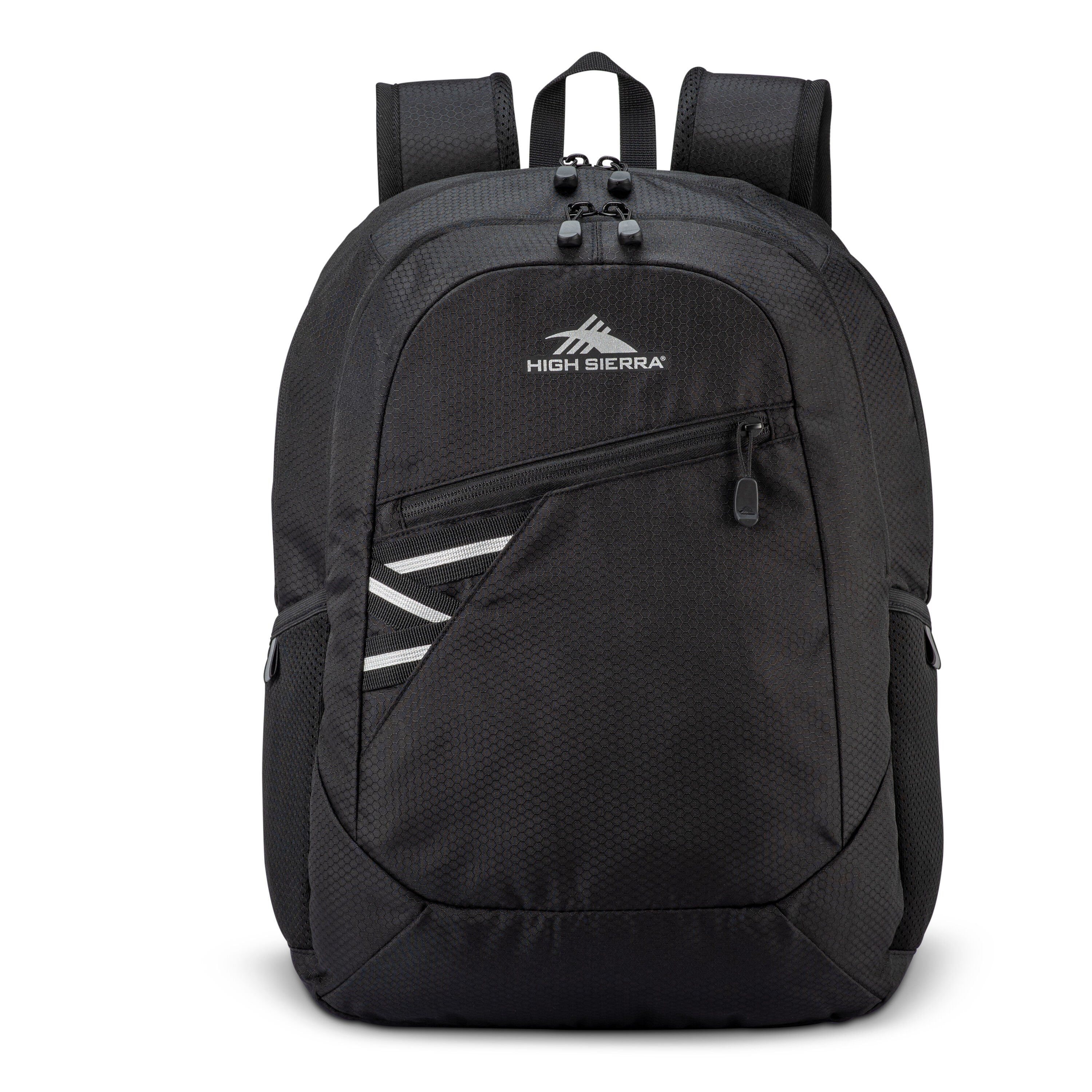 High Sierra Outburst 2.0 Backpack - Durable Hiking & Travel Backpack for Men & Women - Water-Resistant Daypack for School, Work & Outdoor Adventures (Black)