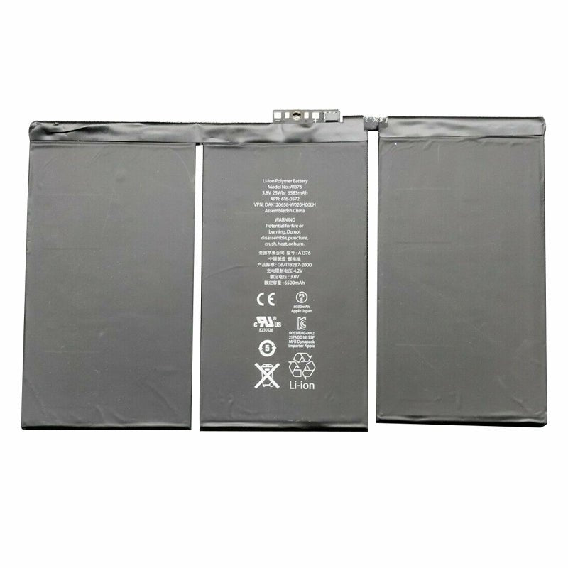 Apple iPad 2 Replacement Battery 3.8V 6500mAh Li-Polymer - Compatible with Models 616-0572 & 616-0561 - Perfect for iPad 2 Repair & Battery Replacement at Home