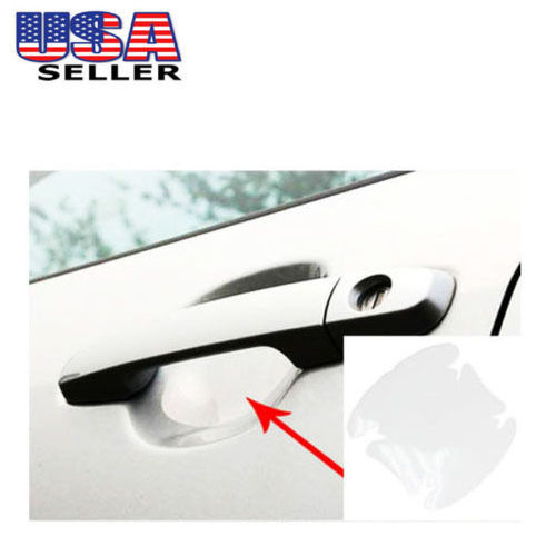 4-Pack Clear Adhesive Car Door Handle Protection Film - Scratch Resistant, Invisible Paint Guard for Cars, SUVs, Trucks - Prevent Scratches from Keys, Rings & Daily Use