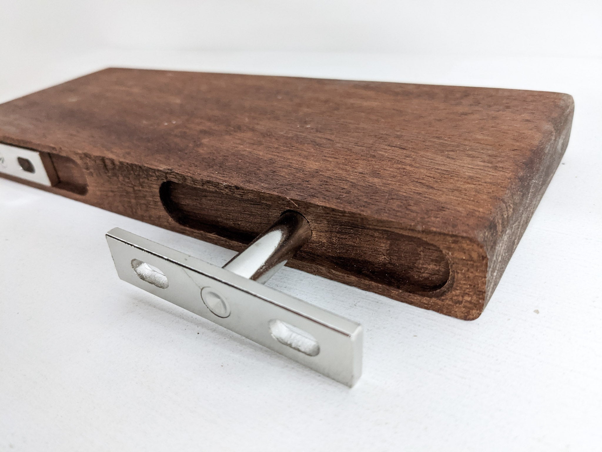 Premium Solid Mahogany Floating Shelves - 6 to 10 Inch Wall Mounted Wood Shelves for Living Room, Bathroom & Home Decor