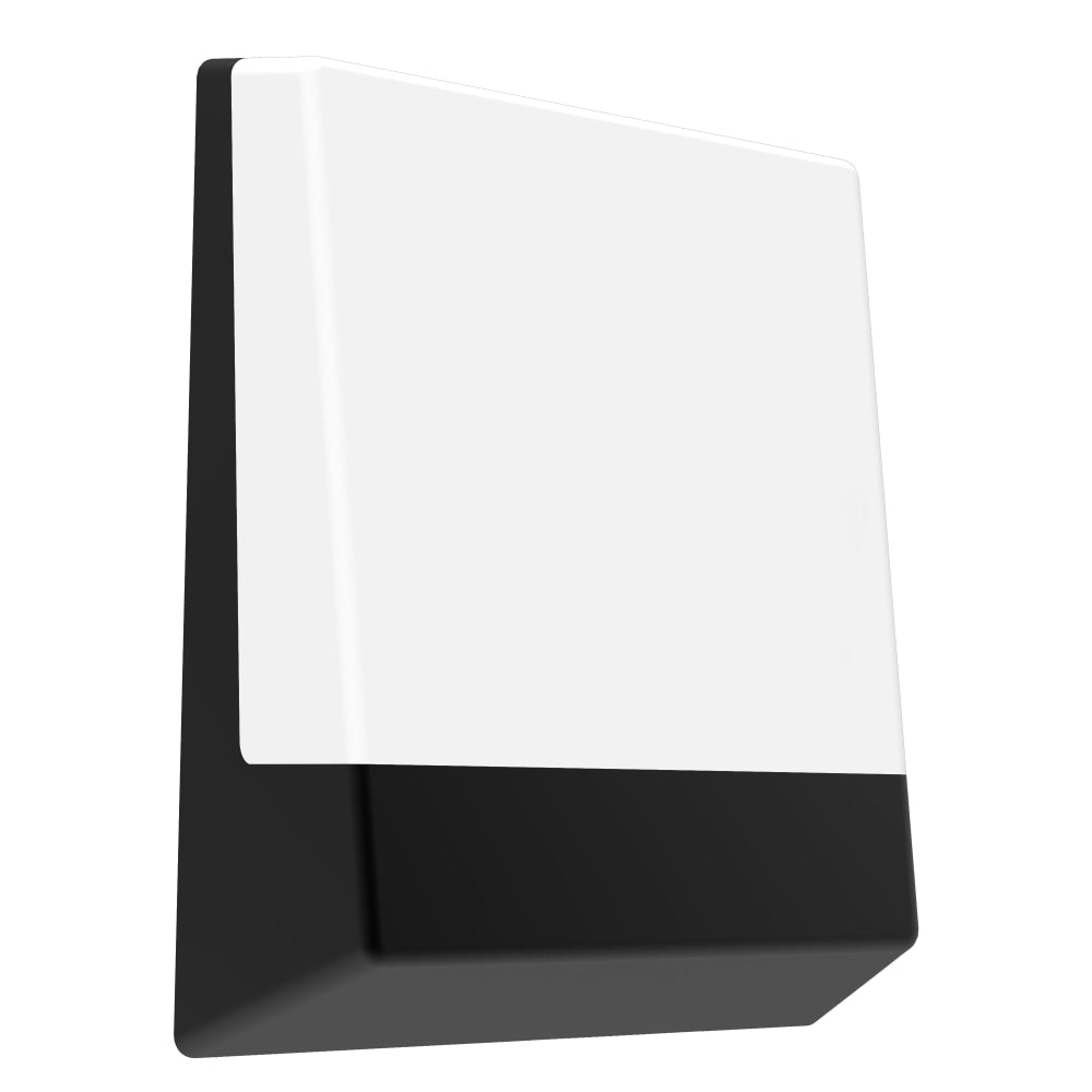 12W Black Rectangular Bulkhead Wall Light - 3000K Warm White, IP65 Waterproof, 770LM Brightness - Perfect for Outdoor Porch, Garage, and Letterbox Lighting