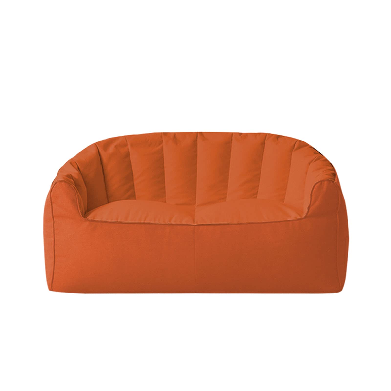 Comfortable High Back Bean Bag Chair with Footstool - No Filling Lazy Lounger for Teens, Adults & Pets | Perfect for Dorm, Living Room, Bedroom & Home Decor | Orange Modern Accent Chair for Relaxing, Reading & Gaming
