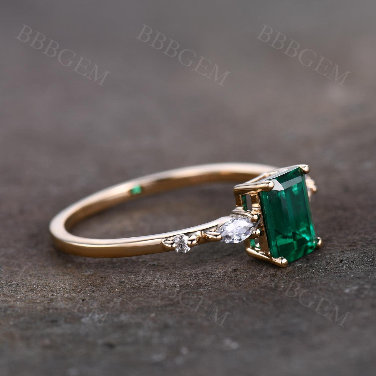 1CT Emerald Cut Lab-Created Moissanite Ring in Rose Gold – Perfect for Engagement, Wedding, Anniversary & Everyday Elegance