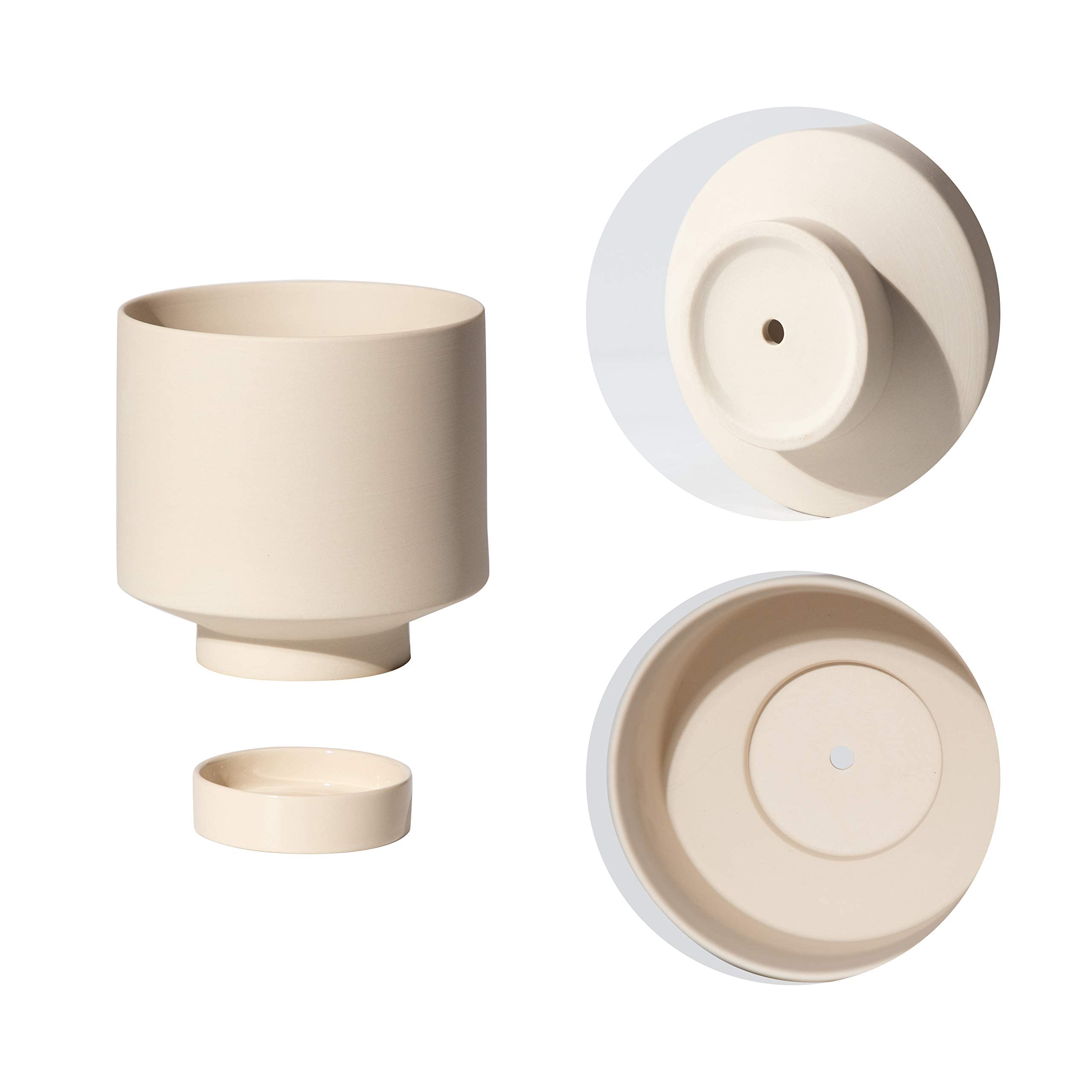 UBEE 2-Pack Ceramic Plant Pots for Indoor Plants - 5.43