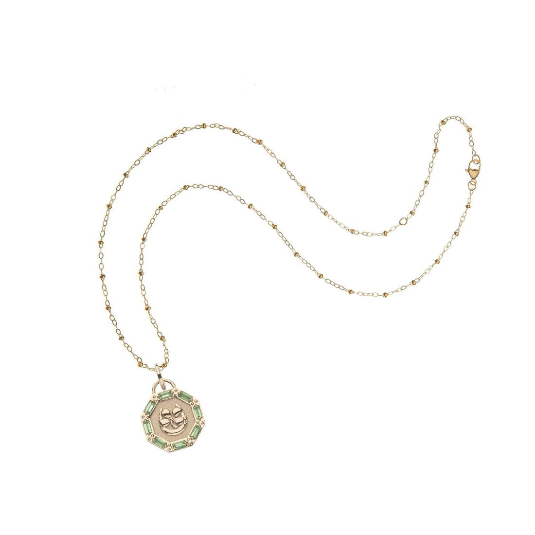 Jane Win LUCKY Petite Embellished Coin Pendant Necklace for Women - Elegant Gold-Tone Jewelry Gift for Her - Perfect for Date Night & Special Occasions