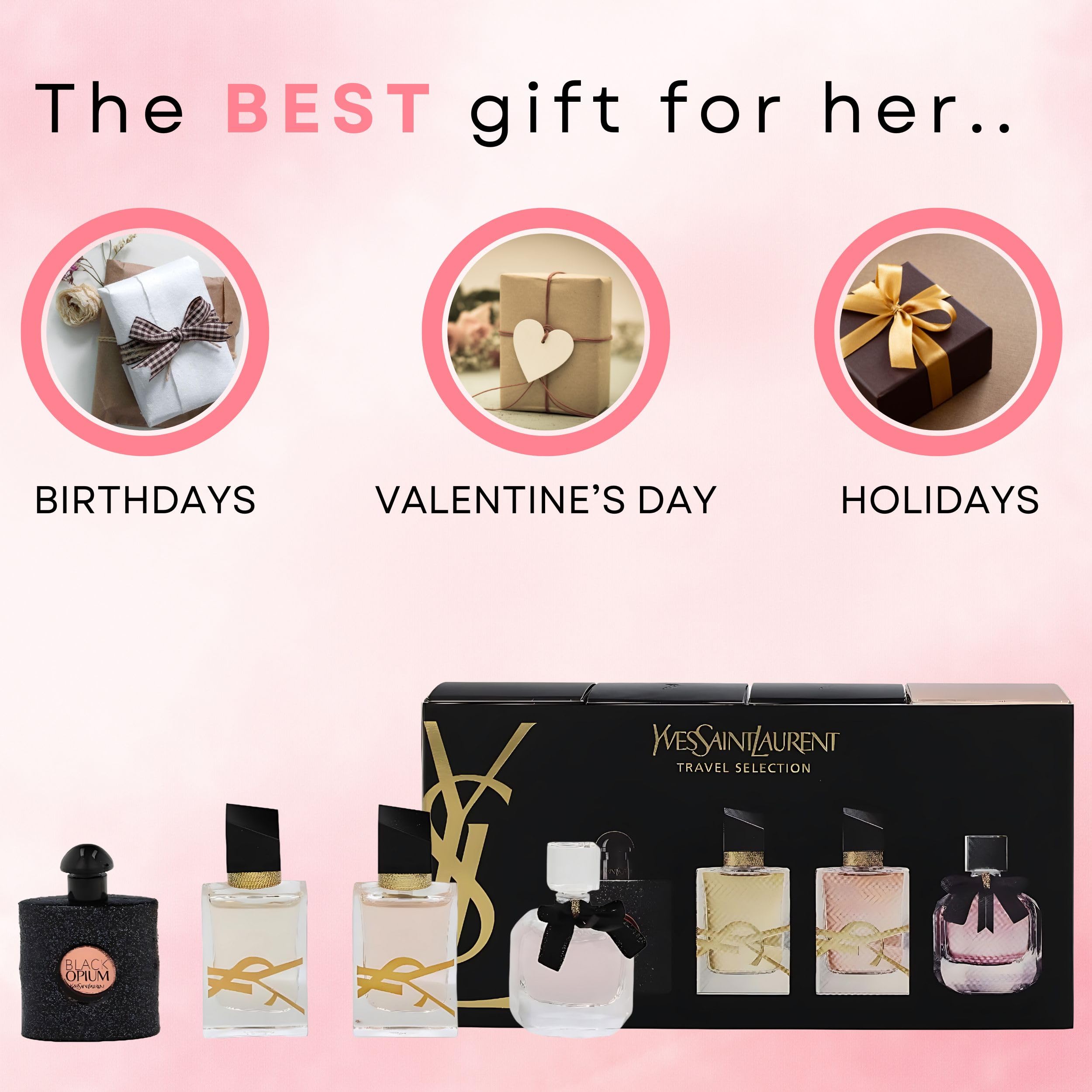Yves Saint Laurent YSL Perfume for Women - 4-Piece Mini Travel Set of Luxury Fragrances | Perfect for Gifts, Travel & Everyday Use