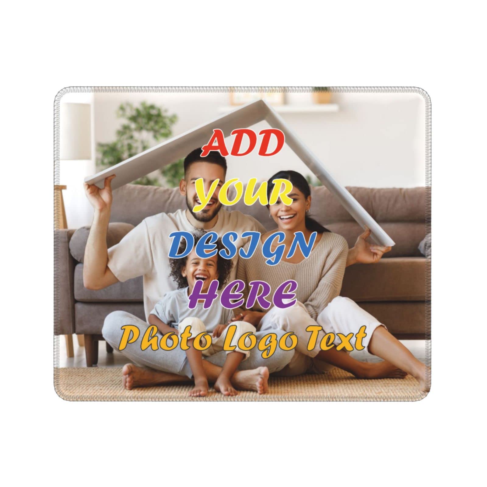 Custom Photo Mouse Pad - Personalized with Picture, Logo, Name & Text - 7x8.6 Inch Rectangle Mouse Mat for Computer, Laptop, Desk - Perfect for Gaming, Office & Home Workspace - Great Gift Idea for Gamers & Professionals