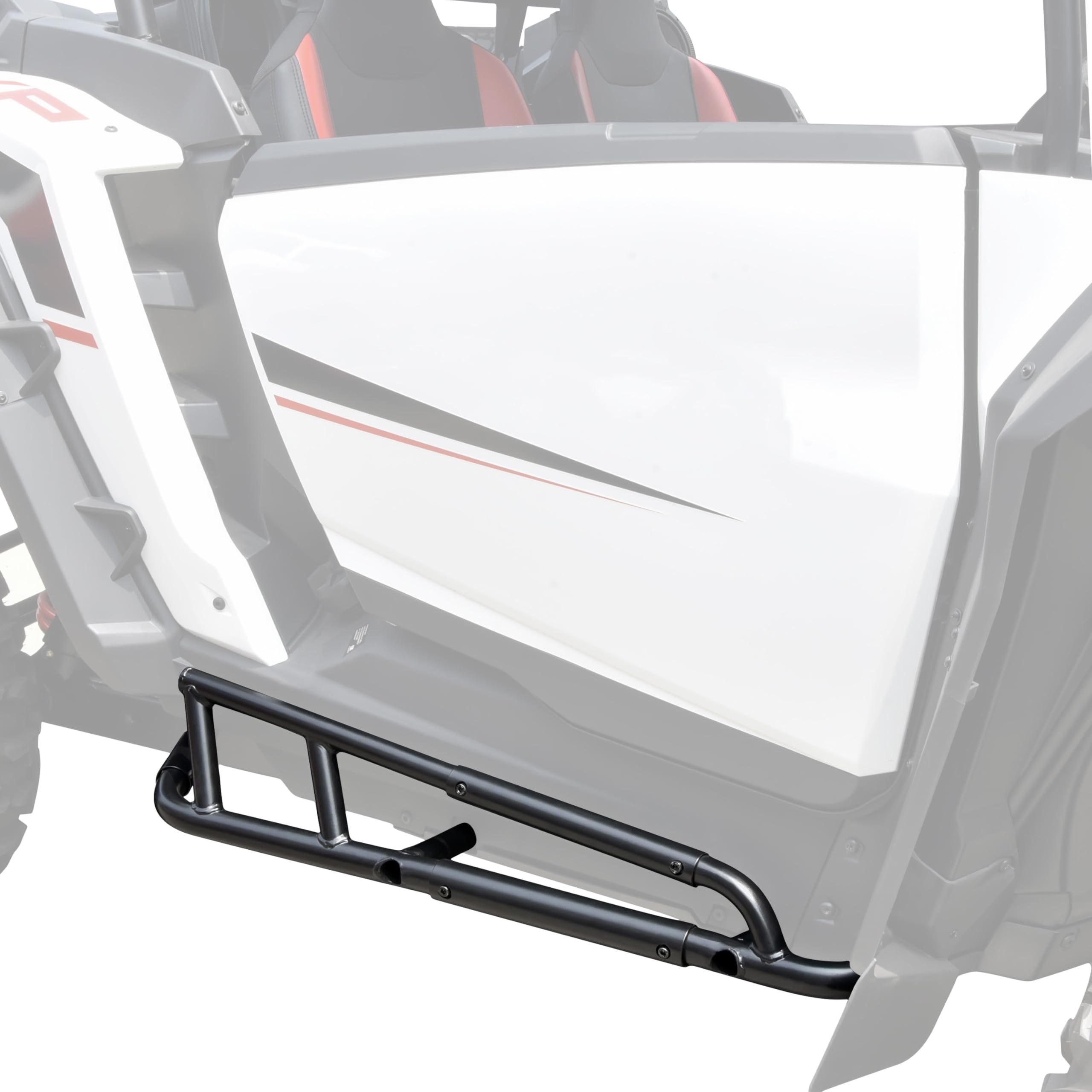 Heavy Duty Steel Black Nerf Bars Rock Sliders for Polaris RZR XP 1000 2024-2025 | Side Steps & Tree Kickers with Bumper Guard | Off-Road Protection for 2-Door UTV Accessories (Left & Right) | Perfect for Trail Riding & Rock Crawling