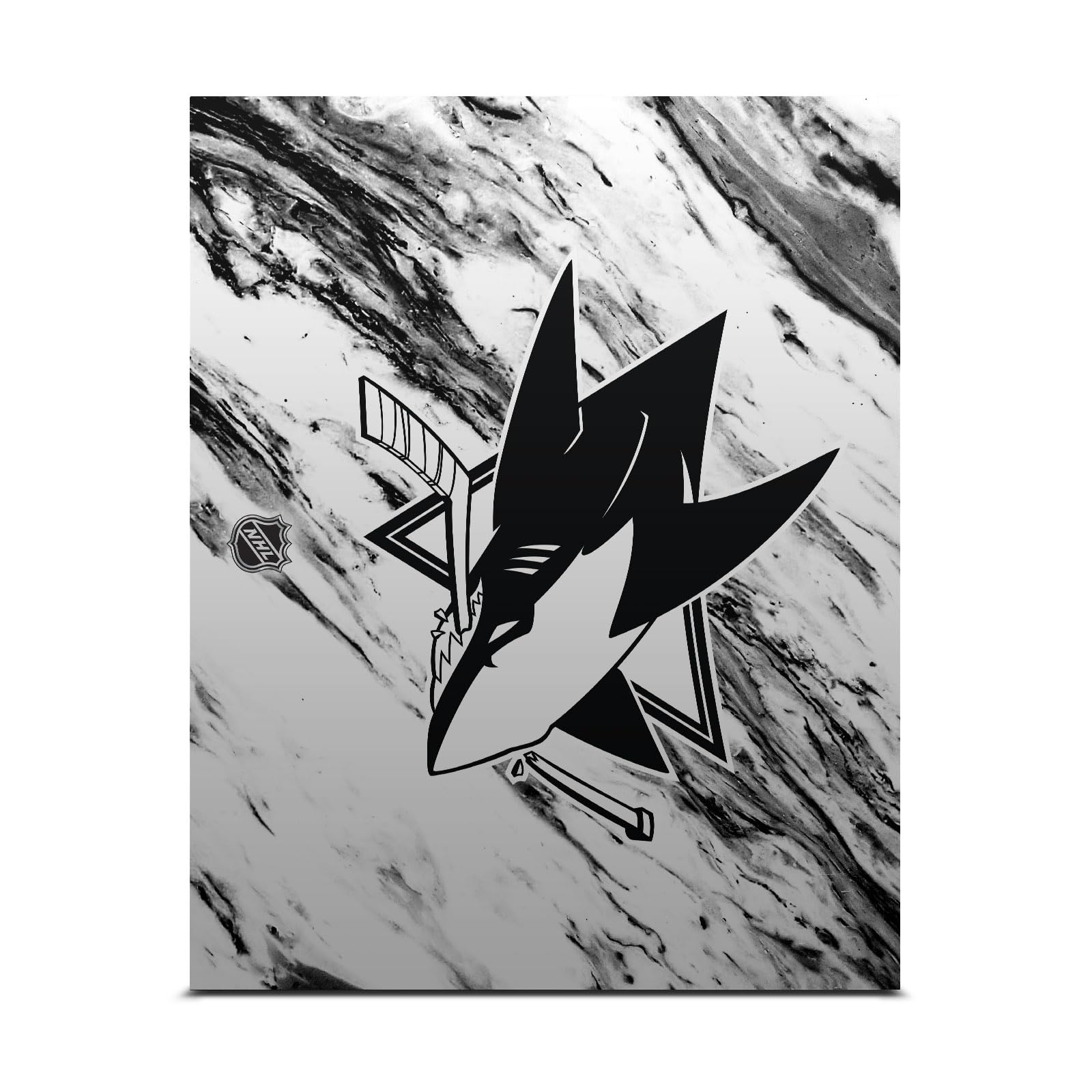 Head Case Designs Licenza Ufficiale NHL Marmoreo San Jose Sharks Vinile Sticker Gaming Pelle Adesivo per Xbox One X Console - Decorazione per Controller e Accessori da Gioco
