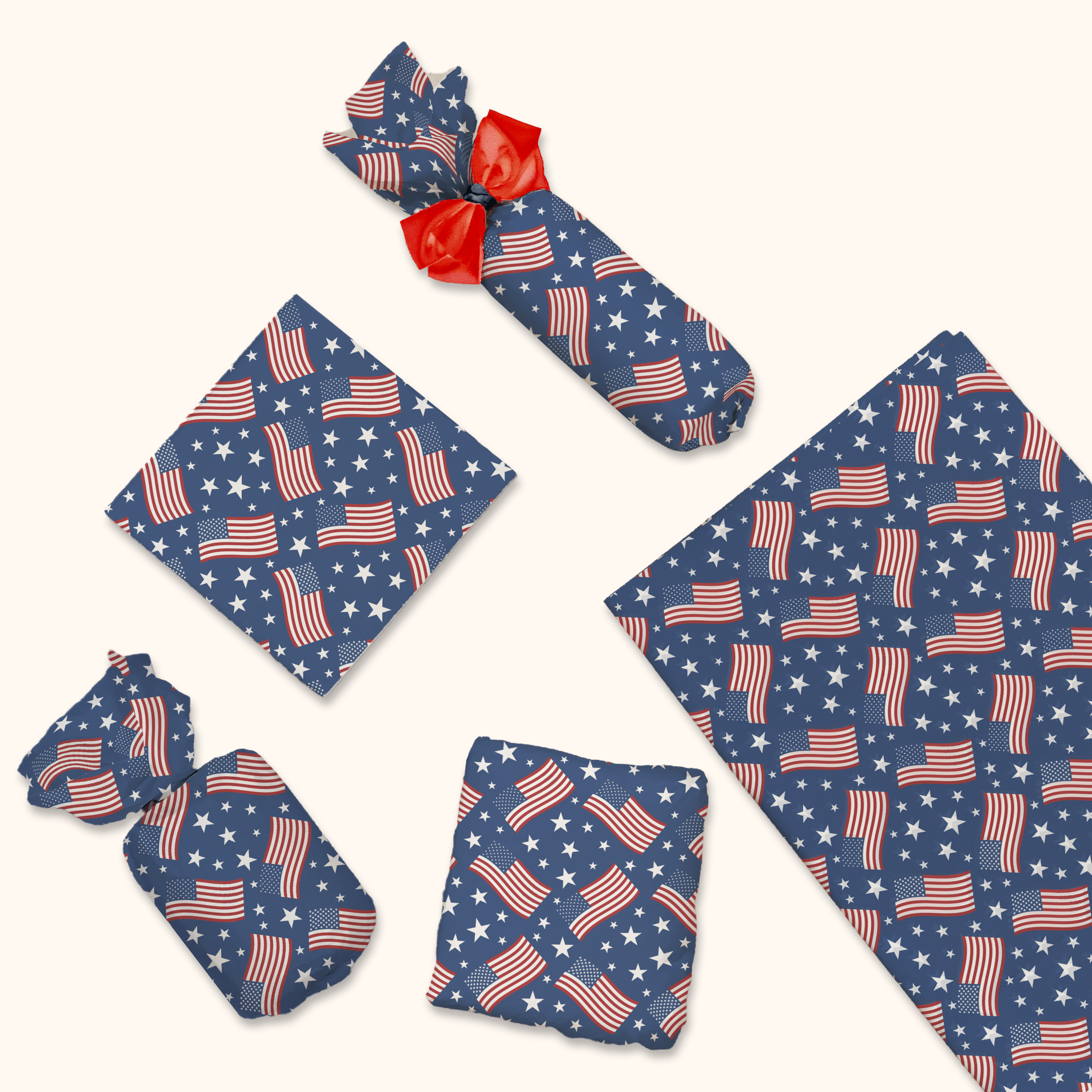 Premium American Flag Printed Tissue Paper - Patriotic Gift Wrapping for Bags, Boxes & Party Decorations (4th of July, Memorial Day, Veterans Day)