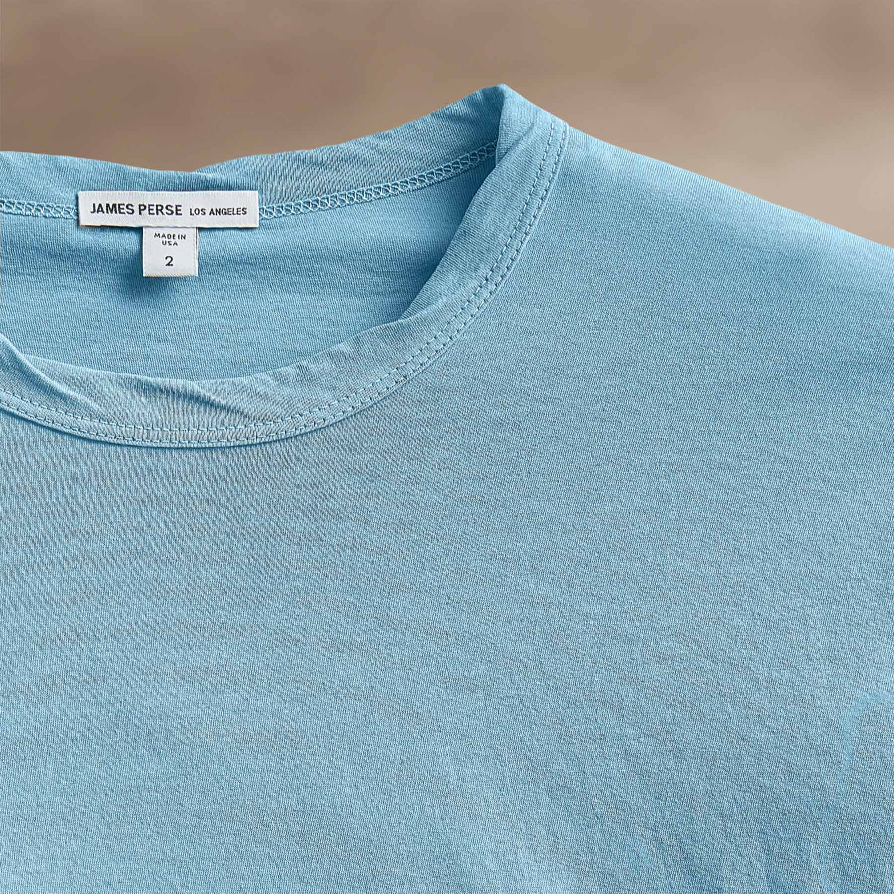 Clear Jersey Crew Neck T-Shirt for Men - Soft Cotton Skipper Pigment Dye Tee - Casual Wear, Layering, and Everyday Outfits
