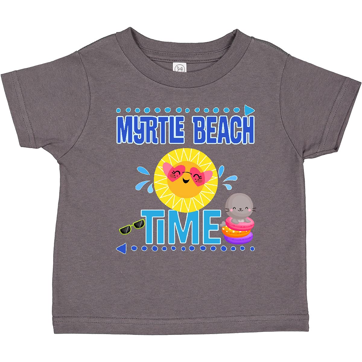 Inktastic Myrtle Beach Vacation Time Toddler T-Shirt - Cute Summer Graphic Tee for Boys & Girls - Soft Cotton Kids Shirt for Beach Trips & Family Vacations