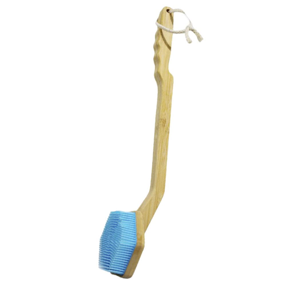 Healvian Silicone Back Scrubber Brush - Exfoliating Body Bath & Shower Brush with Handle for Deep Cleansing, Skin Massage & Lotion Application - Perfect for Spa, Exfoliation & Relaxing Shower Time