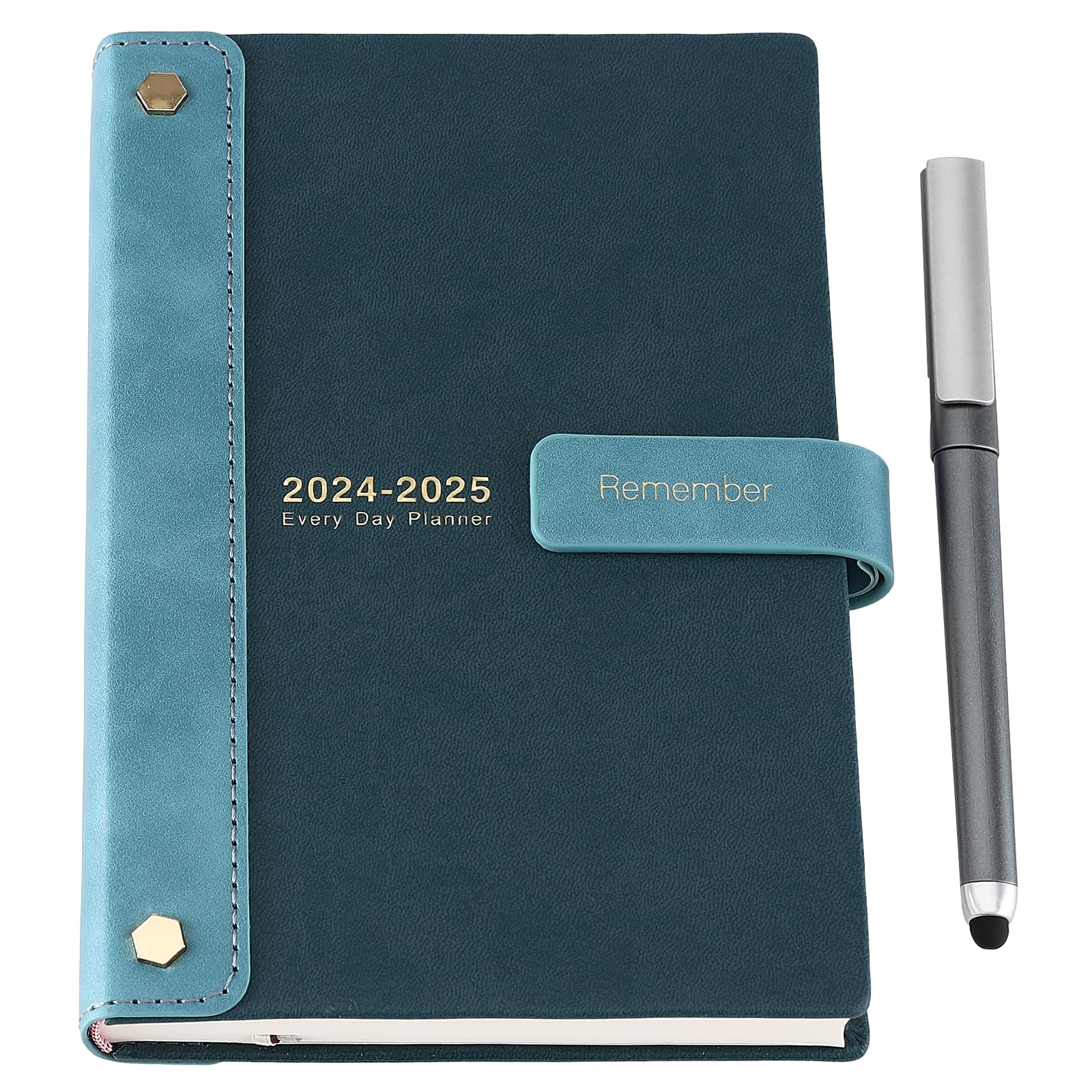 **Mljtoyo Academic Planner 2024-2025 – A5 Hardcover Daily & Monthly Organizer with Pen, Stickers, Inner Pocket – Perfect for Students, Teachers & Professionals (July 2024 - June 2025)**    *(Great for School Schedules, Work Deadlines, Goal Tracking & Personal Organization!)*