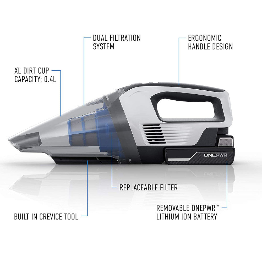 HOOVER ONEPWR BH57005 Cordless Handheld Vacuum Cleaner - Lightweight, Powerful Suction for Quick Cleanups | Perfect for Cars, Stairs & Pet Hair | Factory Serviced with Home Essentials Warranty