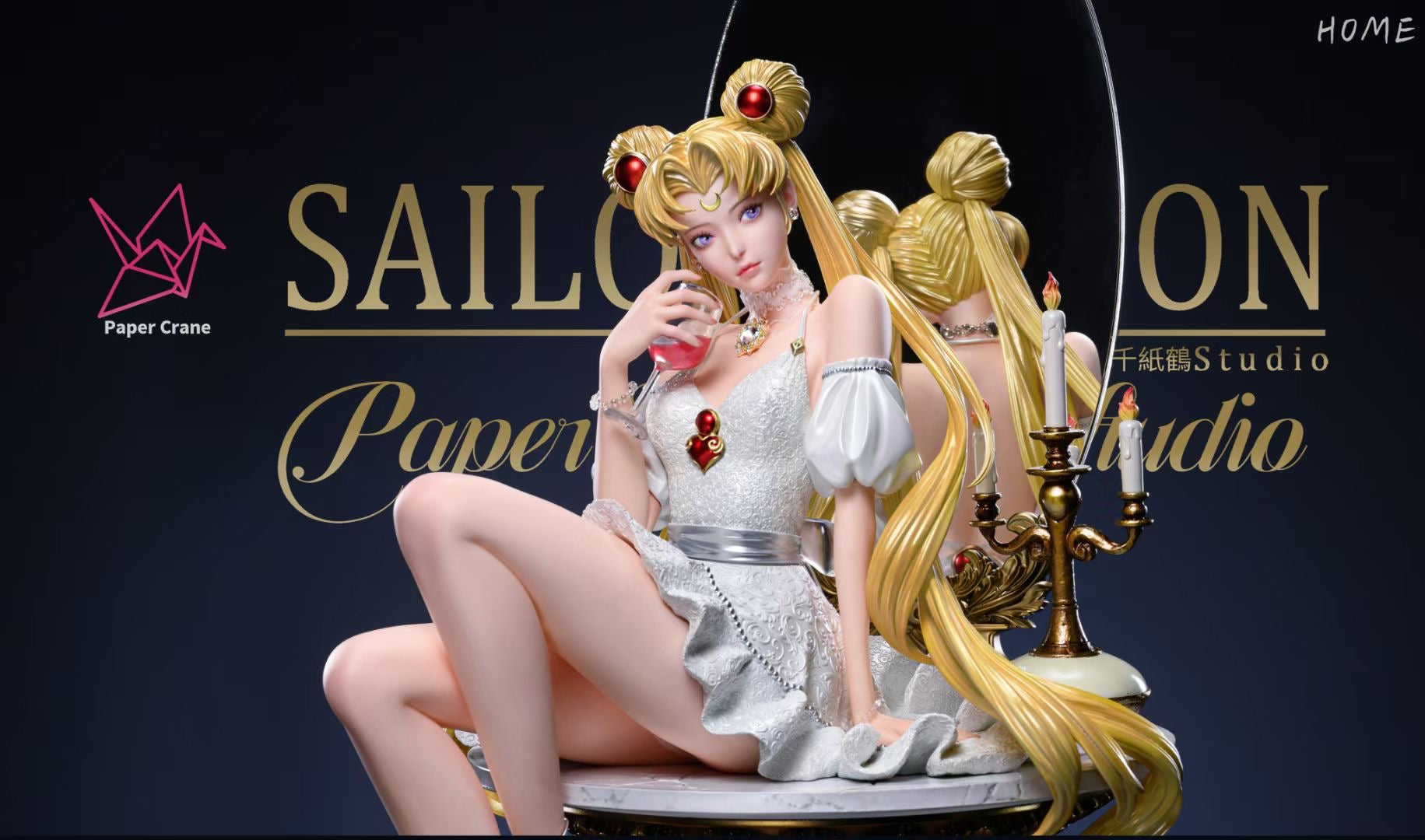 Paper Crane Studio Sailor Moon | Usagi Tsukino Figure - Perfect for Anime Collectors, Home Decor & Gift Ideas