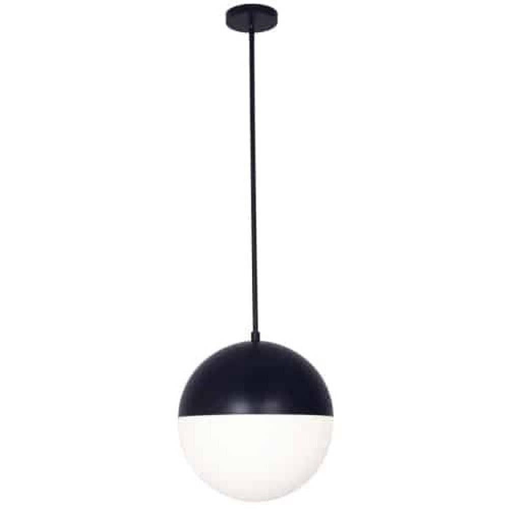 Dainolite Transitional 3-Light Pendant Ceiling Fixture in Black - Modern Close-to-Ceiling Lighting for Dining Room, Kitchen or Bedroom
