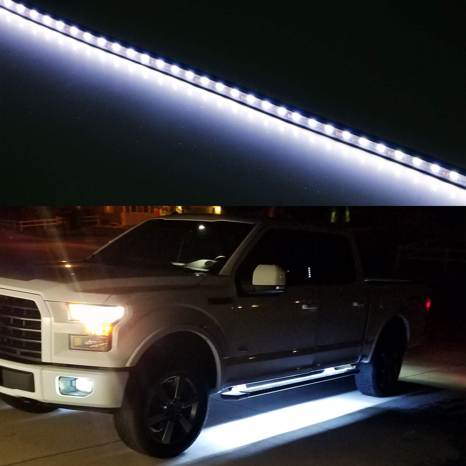 40-63 SMD Flexible LED Running Board & Side Step Lighting Kit for Ford GMC Trucks - Waterproof Underglow Lights for Off-Road, Night Driving & Vehicle Customization