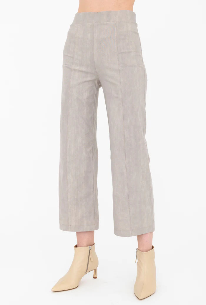 Bixby Women's Cropped Jeans - High Waist Slim Fit Denim Pants in Ash Gray | Casual Wear for Everyday Outfits & Street Style